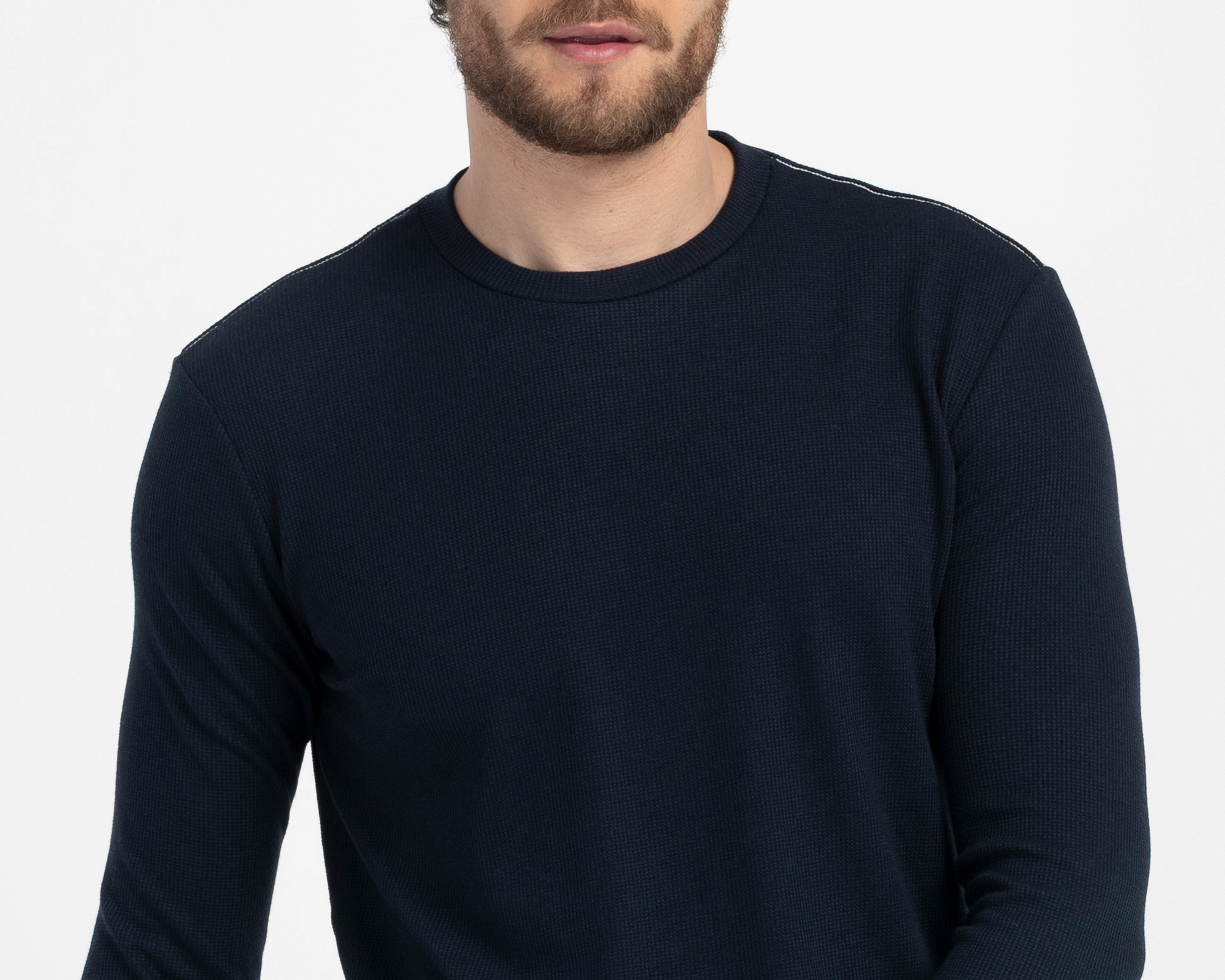 Foto 5 pulgar | Foto 4 | Playera Manga Larga Azul Refill para Hombre