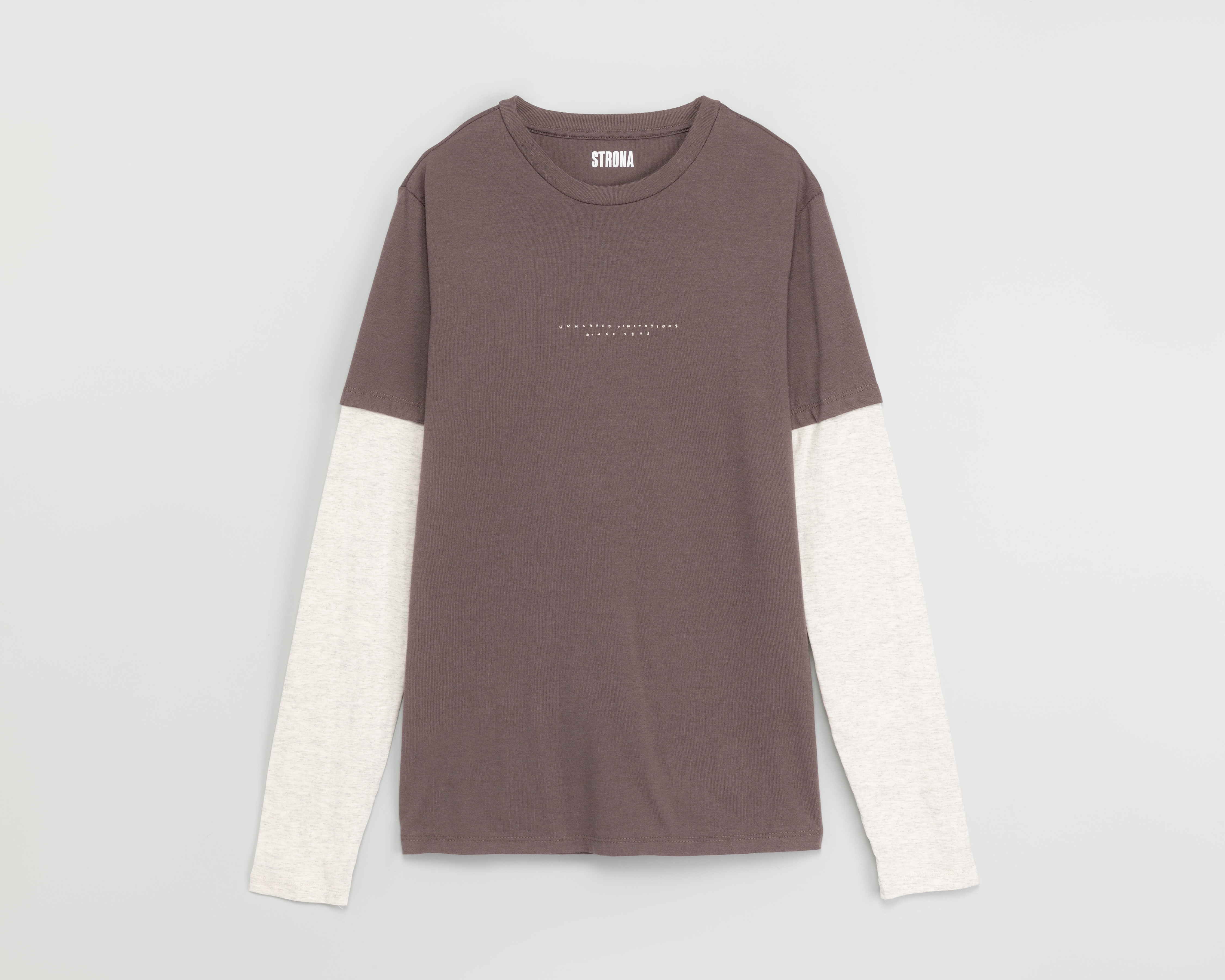 Foto 1 | Foto 1 | Playera Manga Larga Gris Strona para Hombre