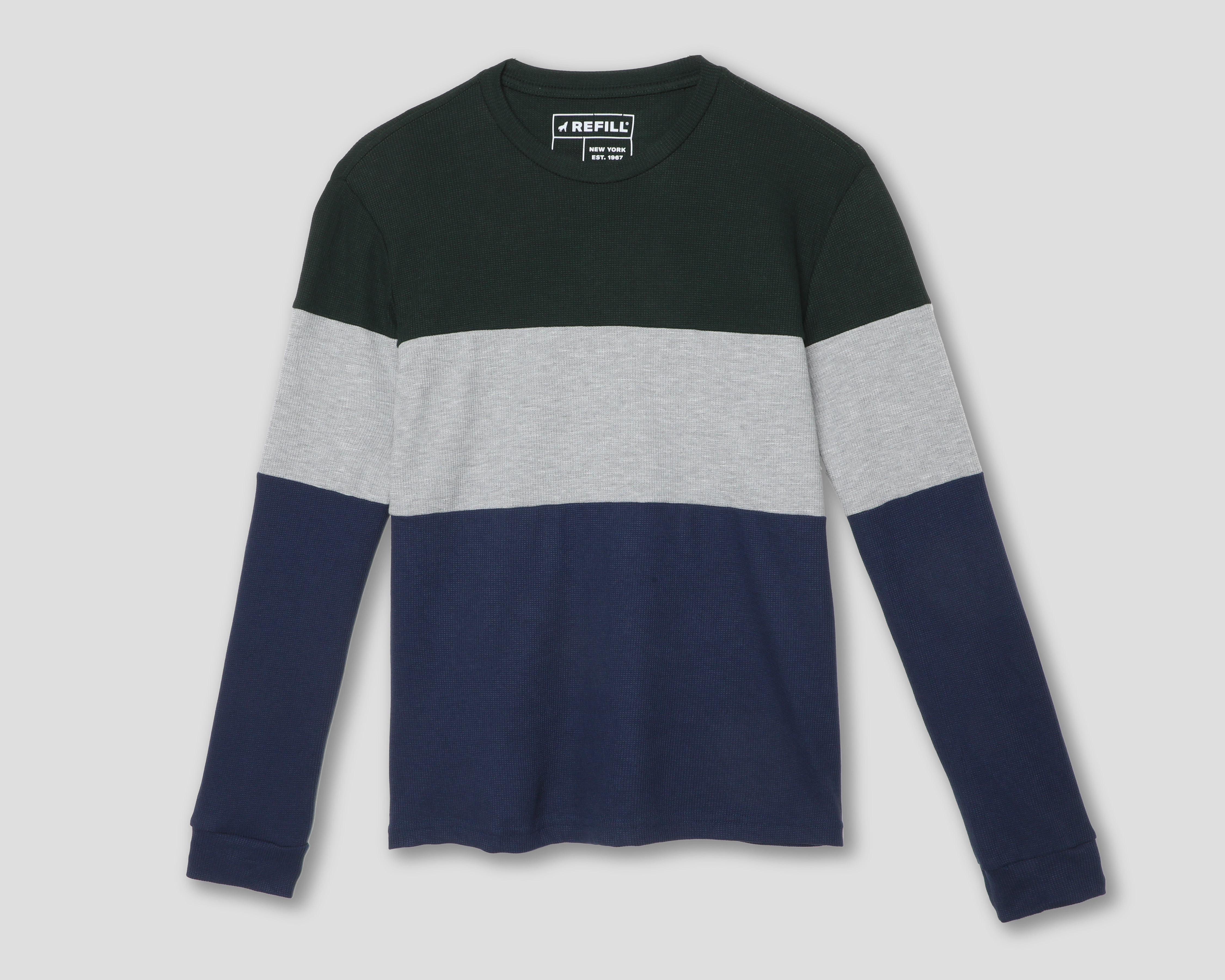 Playera de Cuello Redondo Multicolor Refill para Hombre