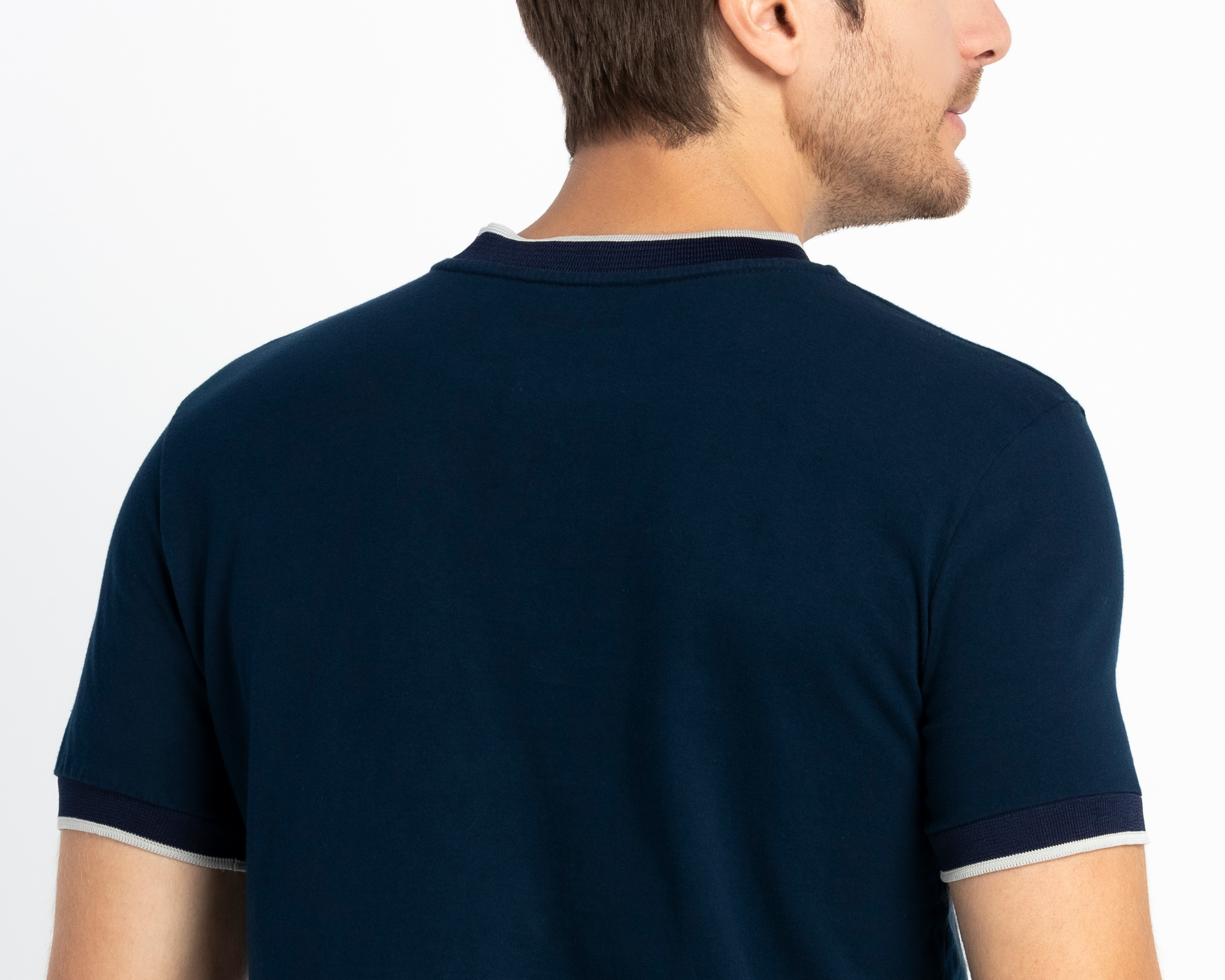 Foto 5 | Foto 5 | Playera de Cuello Henley Azul Refill para Hombre