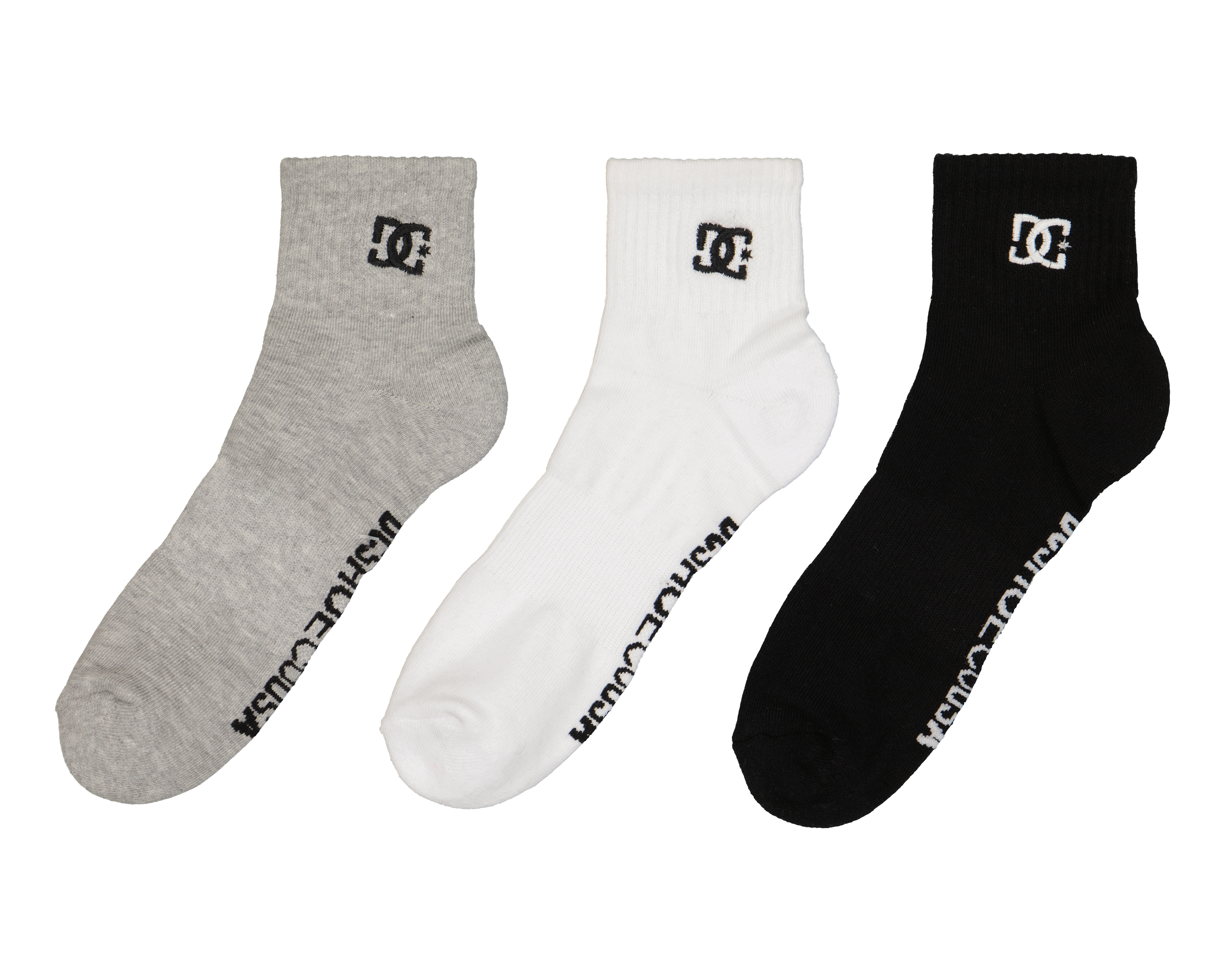 Calcetas Cortas Deportivas DC Shoes para Hombre 3 Pares