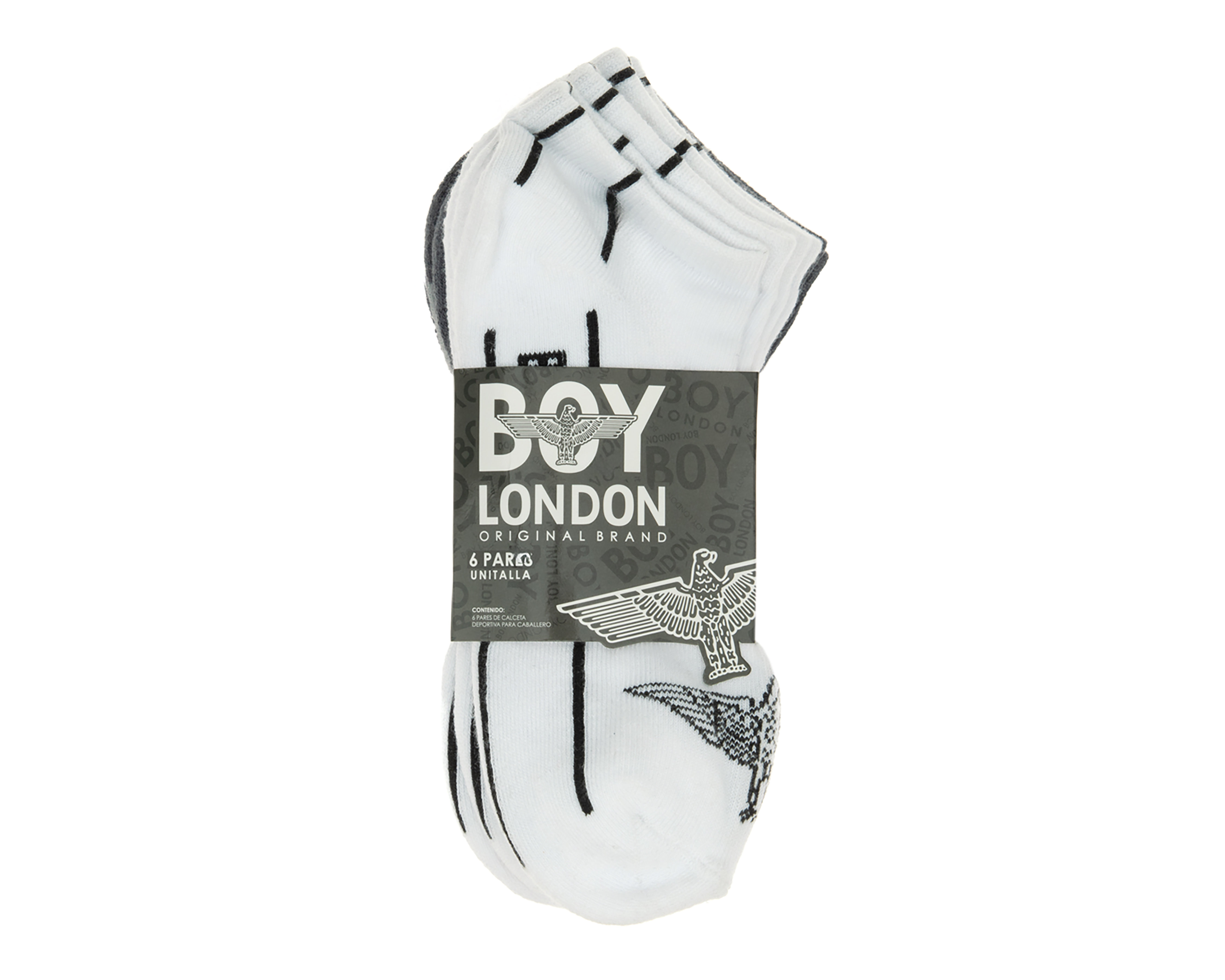 Foto 4 pulgar | Foto 3 | Calcetas Deportivas Boy London para Hombre 6 Pares