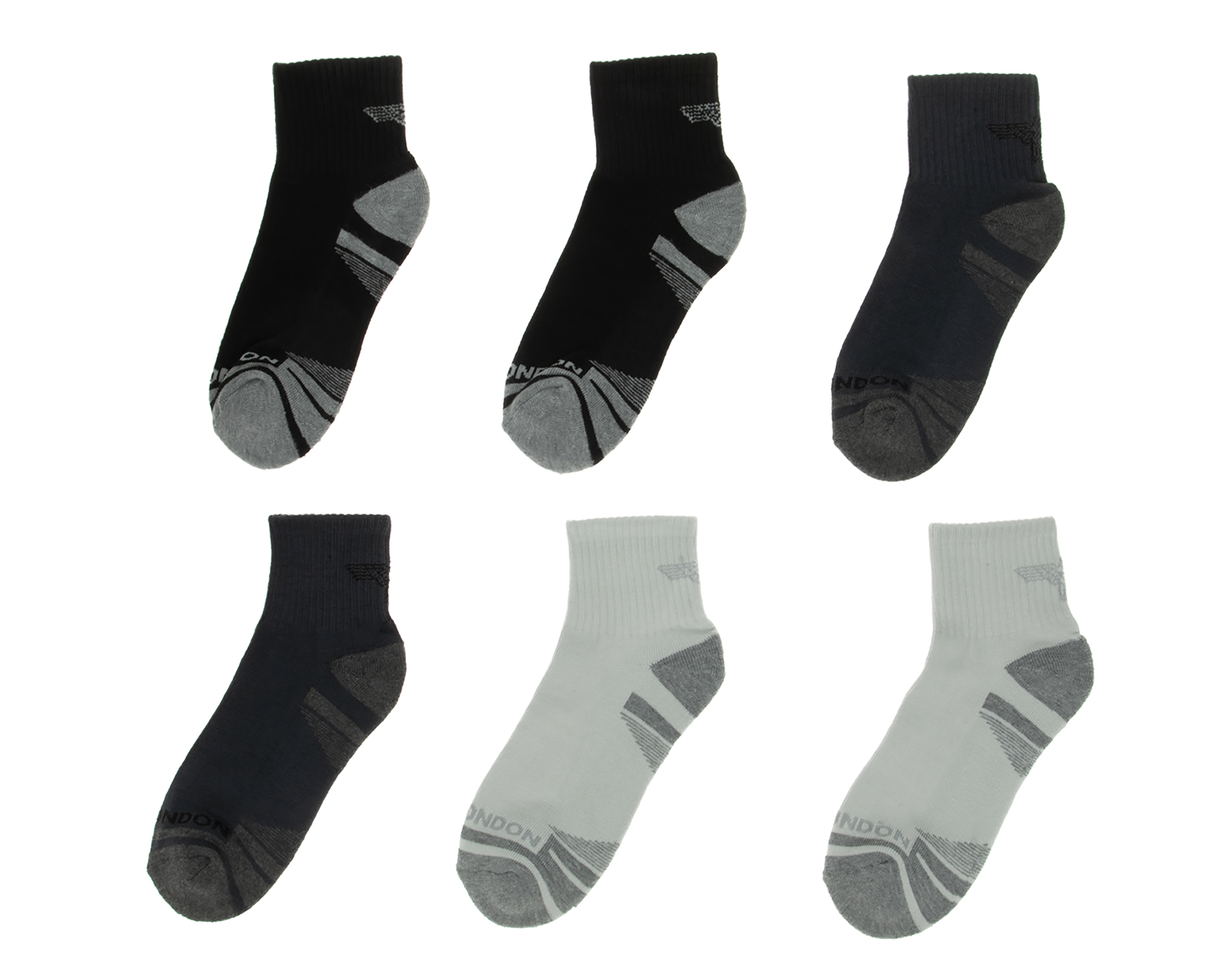 Foto 1 | Foto 1 | Calcetas Tobilleras Deportivas Boy London para Hombre 6 Pares