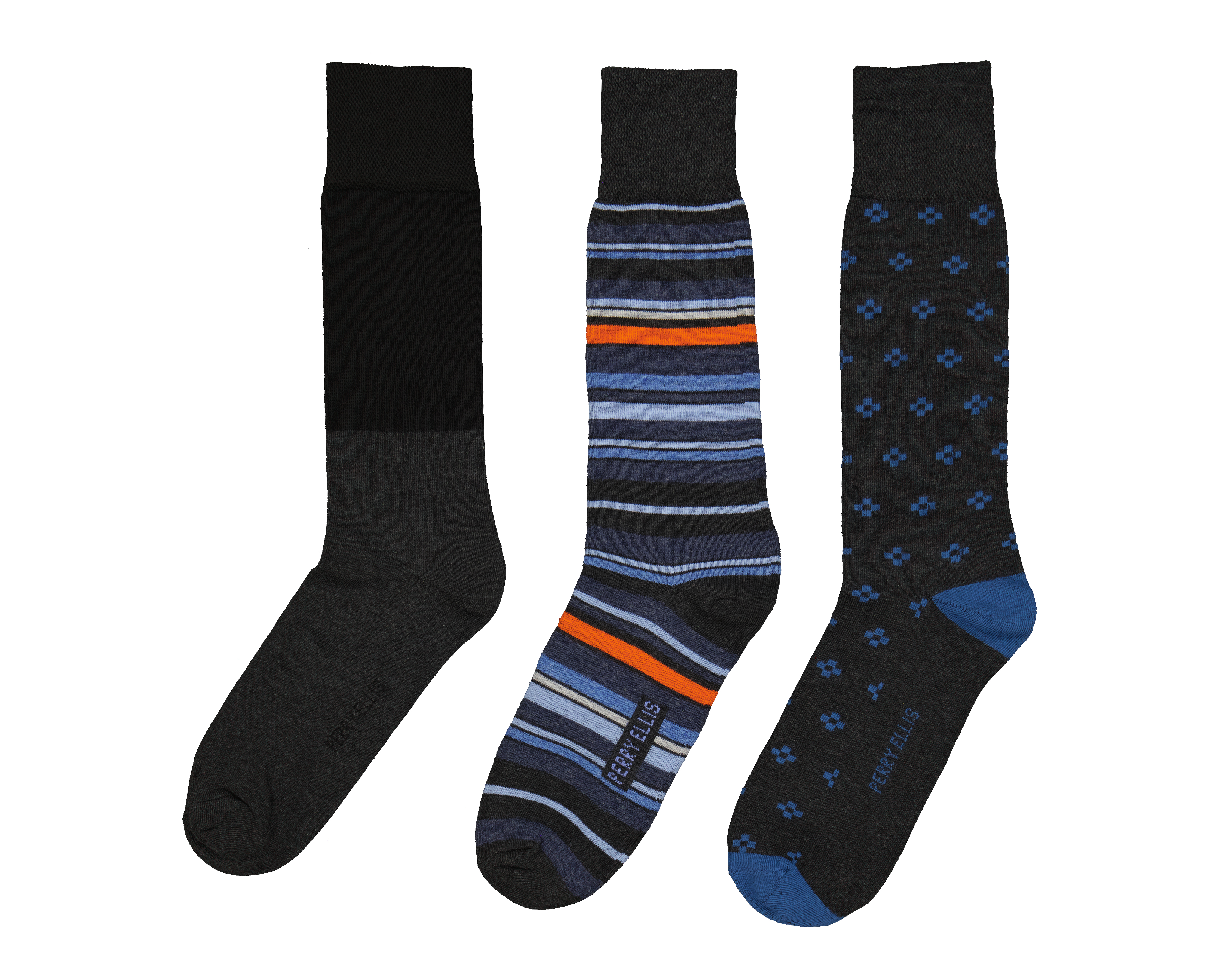 Foto 1 | Foto 1 | Calcetas Largas Perry Ellis para Hombre 3 Pares