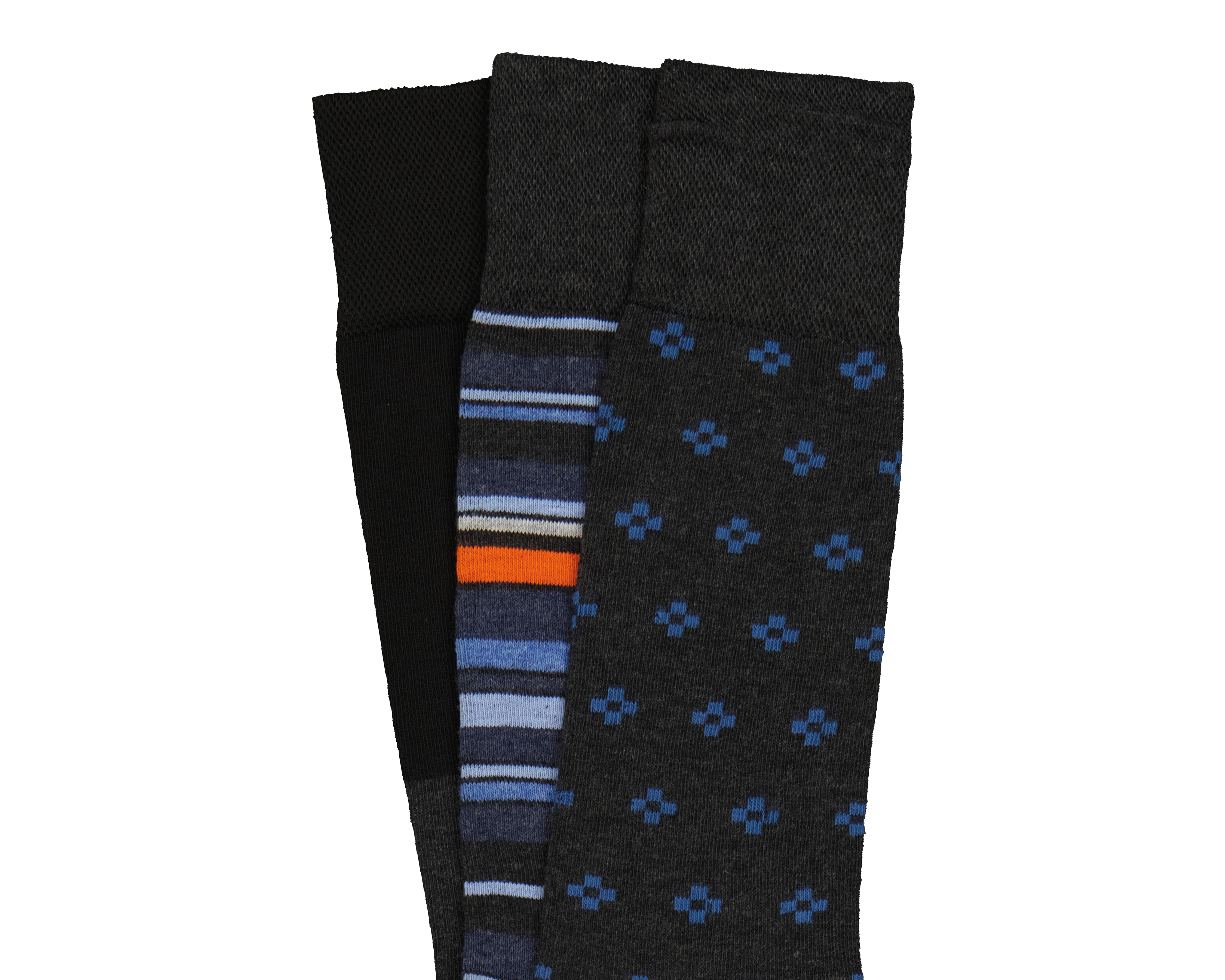 Foto 3 pulgar | Foto 2 | Calcetas Largas Perry Ellis para Hombre 3 Pares