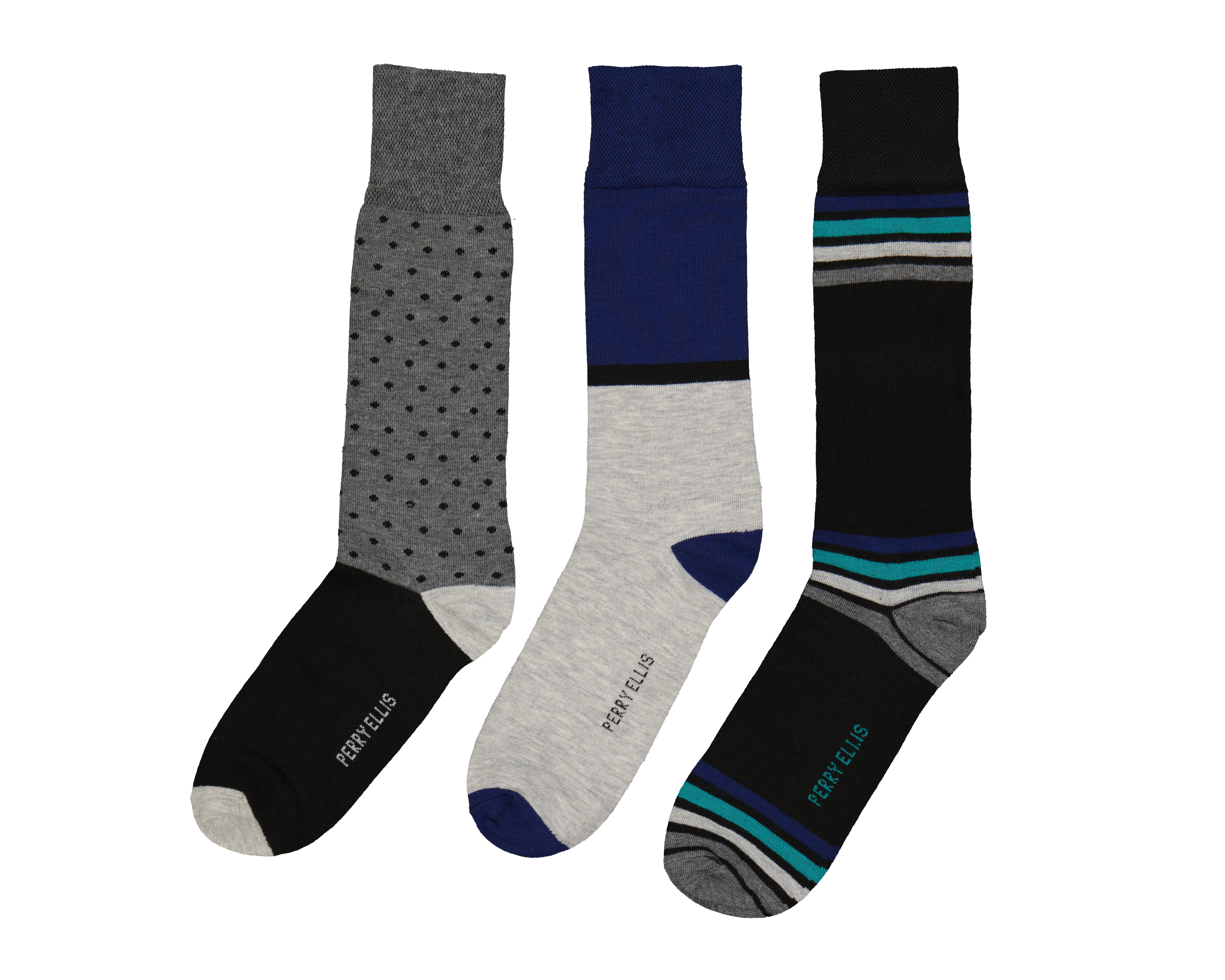 Foto 1 | Foto 1 | Calcetas Largas Perry Ellis para Hombre 3 Pares