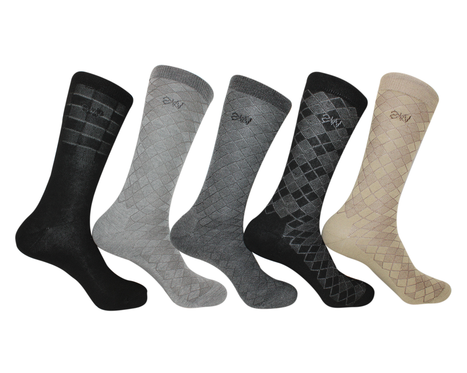 Foto 2 pulgar | Foto 1 | Calcetas Largas Wall Street para Hombre 5 Pares