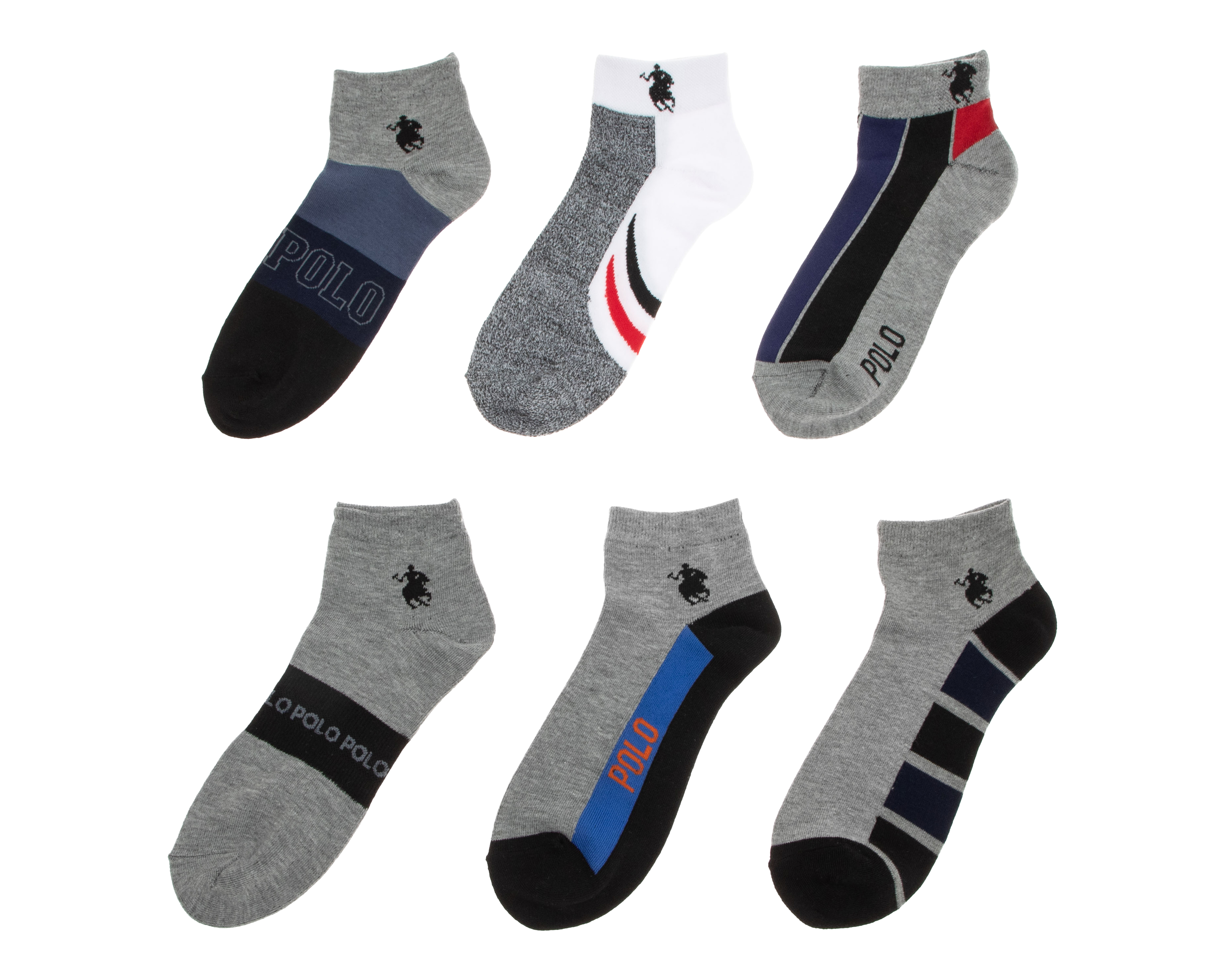 Foto 2 pulgar | Foto 1 | Calcetas Cortas Polo Union Club para Hombre 6 Pares