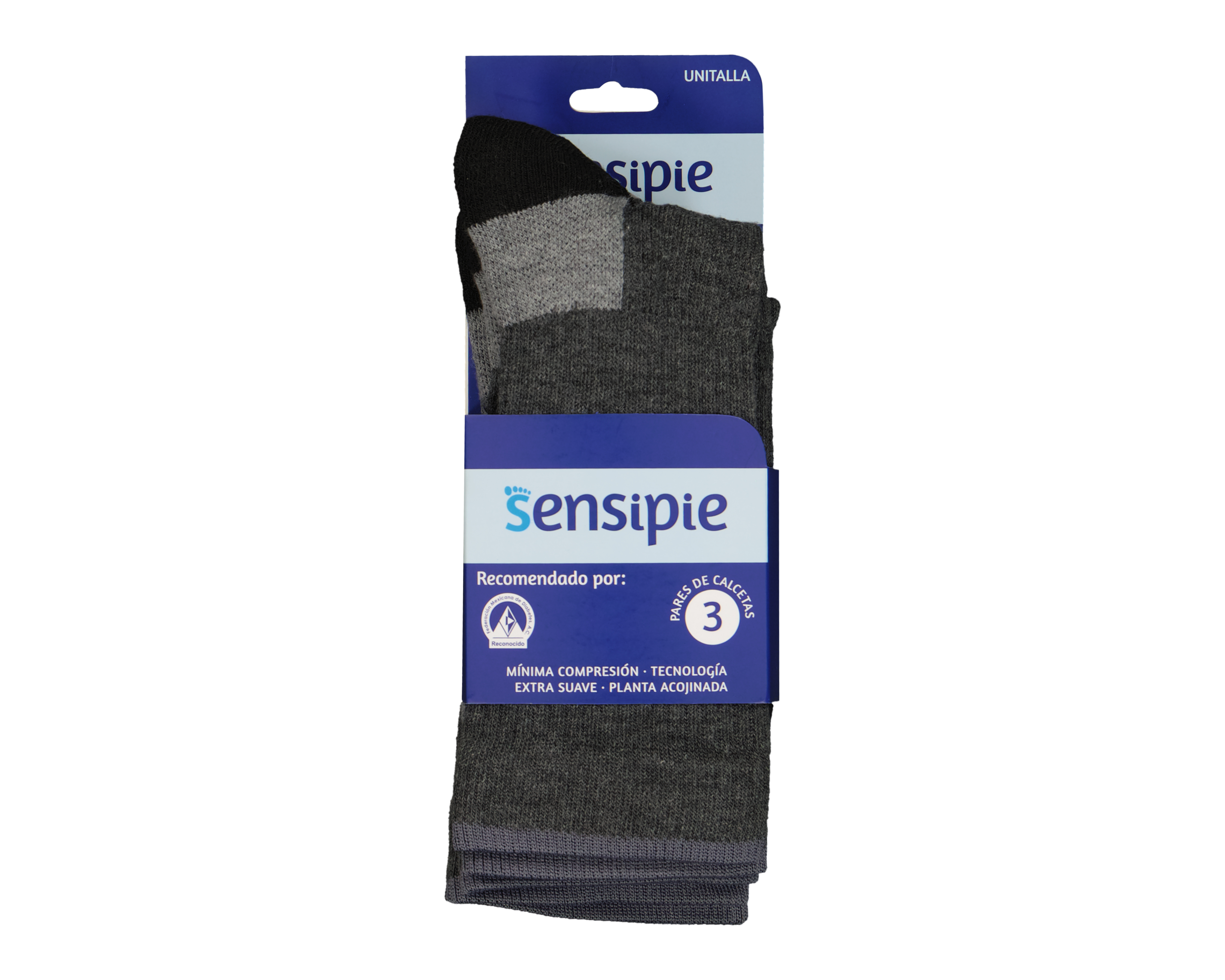 Foto 3 | Foto 3 | Calcetas para Personas con Diabetes Sensipie para Hombre 3 Pares