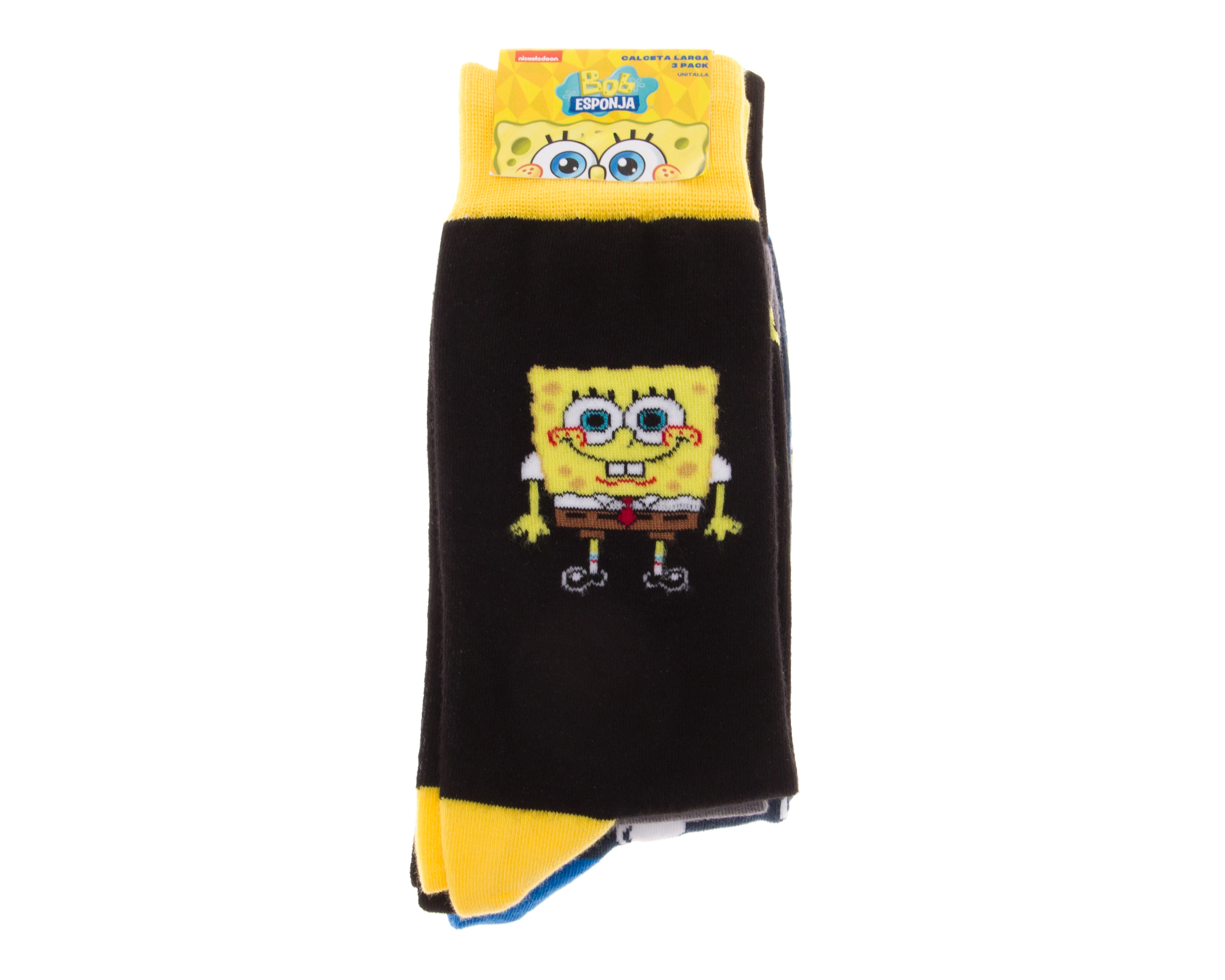 Foto 4 pulgar | Foto 3 | Calcetas Largas Bob Esponja para Hombre 3 Pares