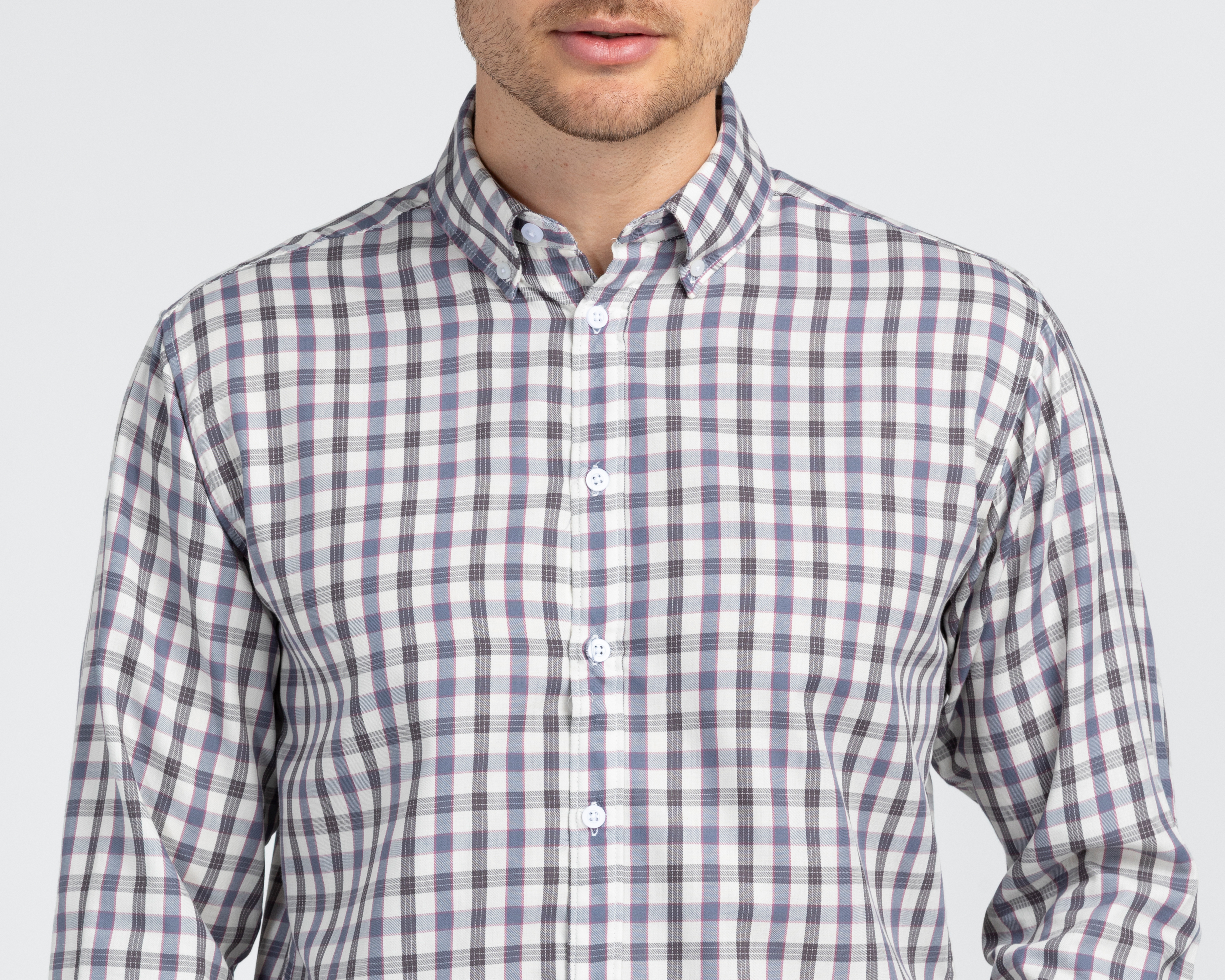 Foto 4 pulgar | Foto 3 | Camisa Casual Porto Sur Regular a Cuadros para Hombre