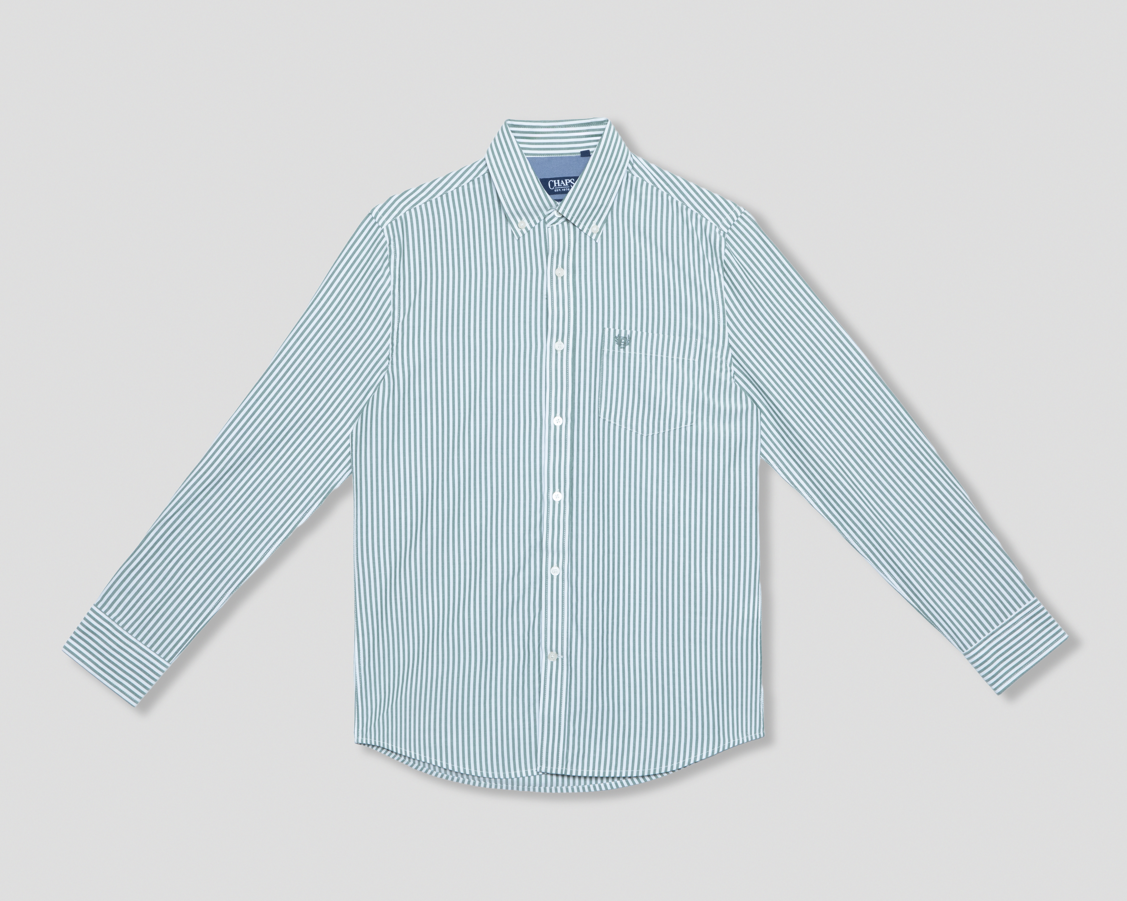 Foto 2 pulgar | Foto 1 | Camisa Casual Chaps Regular a Rayas para Hombre