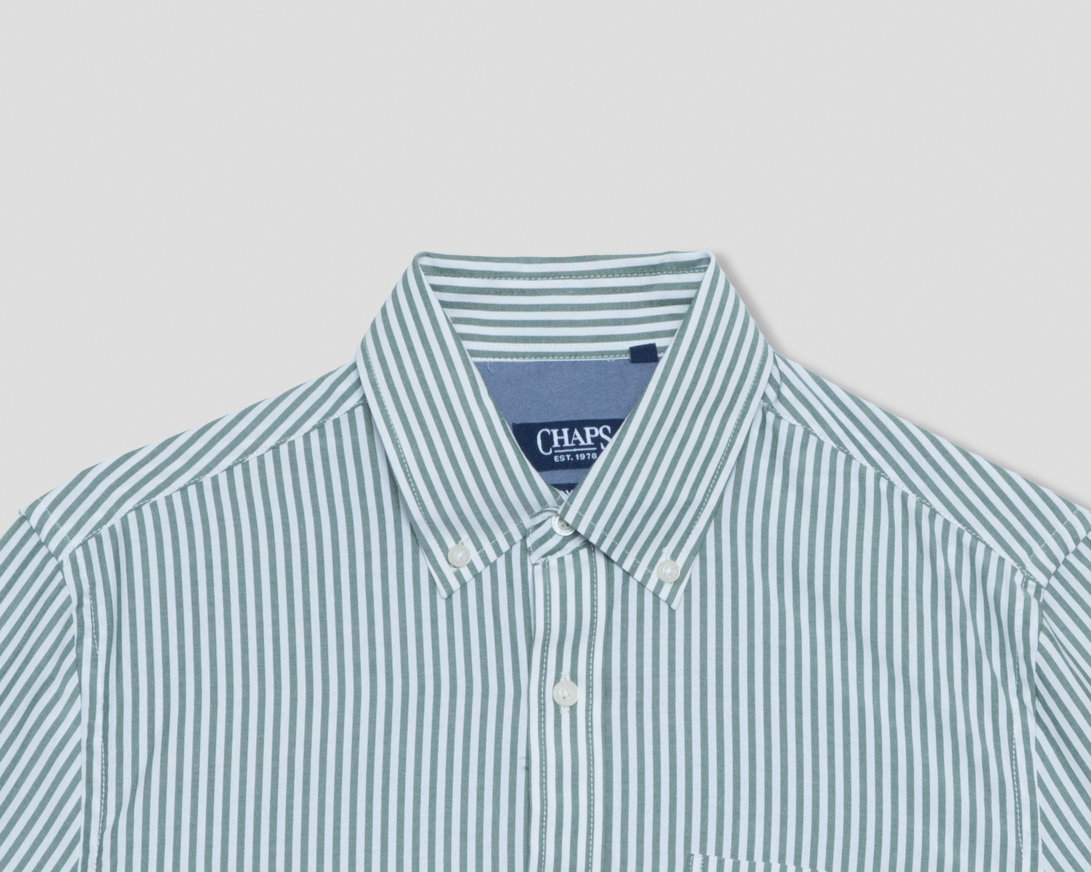 Foto 4 pulgar | Foto 3 | Camisa Casual Chaps Regular a Rayas para Hombre