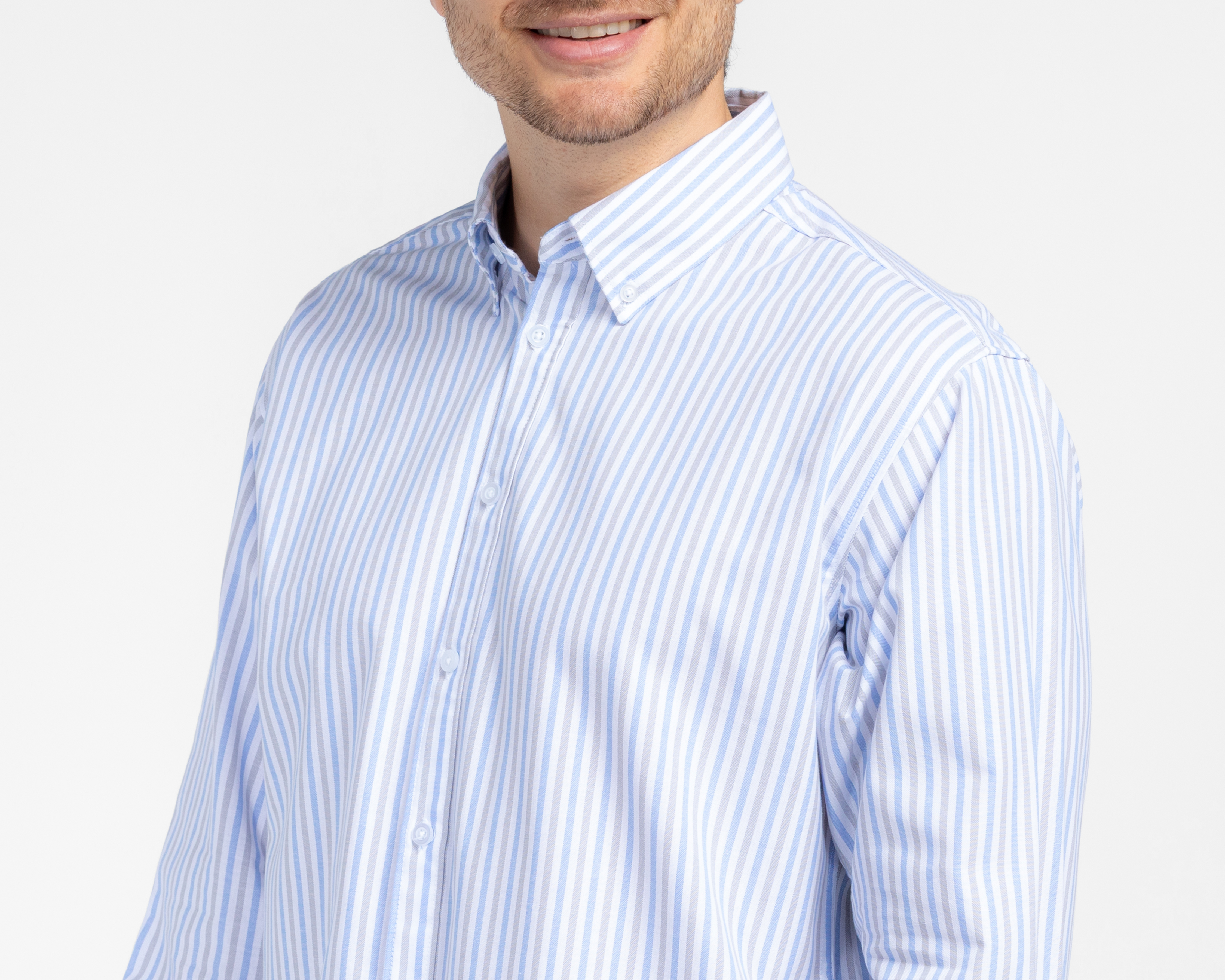 Foto 4 pulgar | Foto 3 | Camisa de Vestir Porto Sur Manga Larga Cuello Americano para Hombre