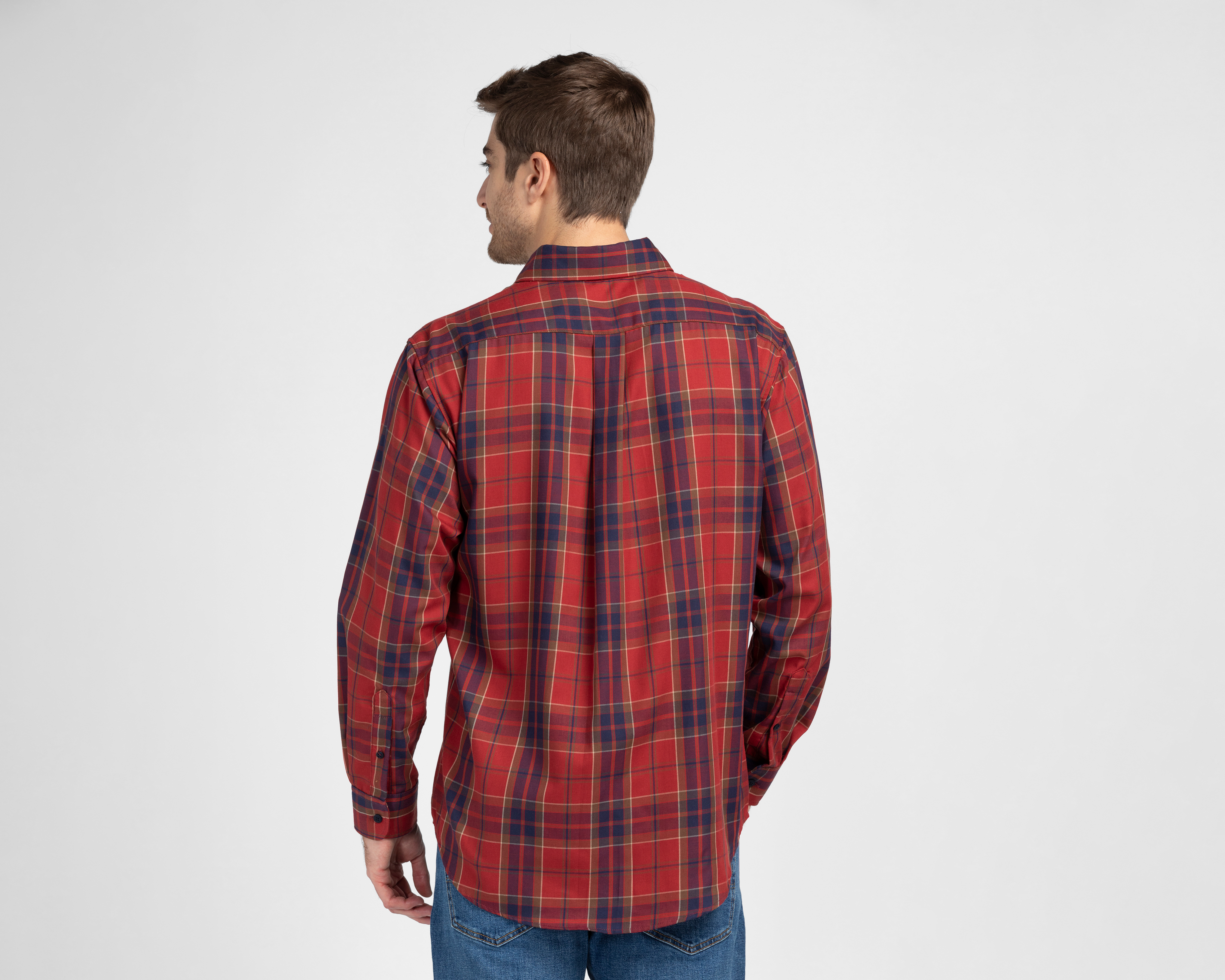 Foto 2 | Foto 2 | Camisa Casual Rojo Porto Sur para Hombre