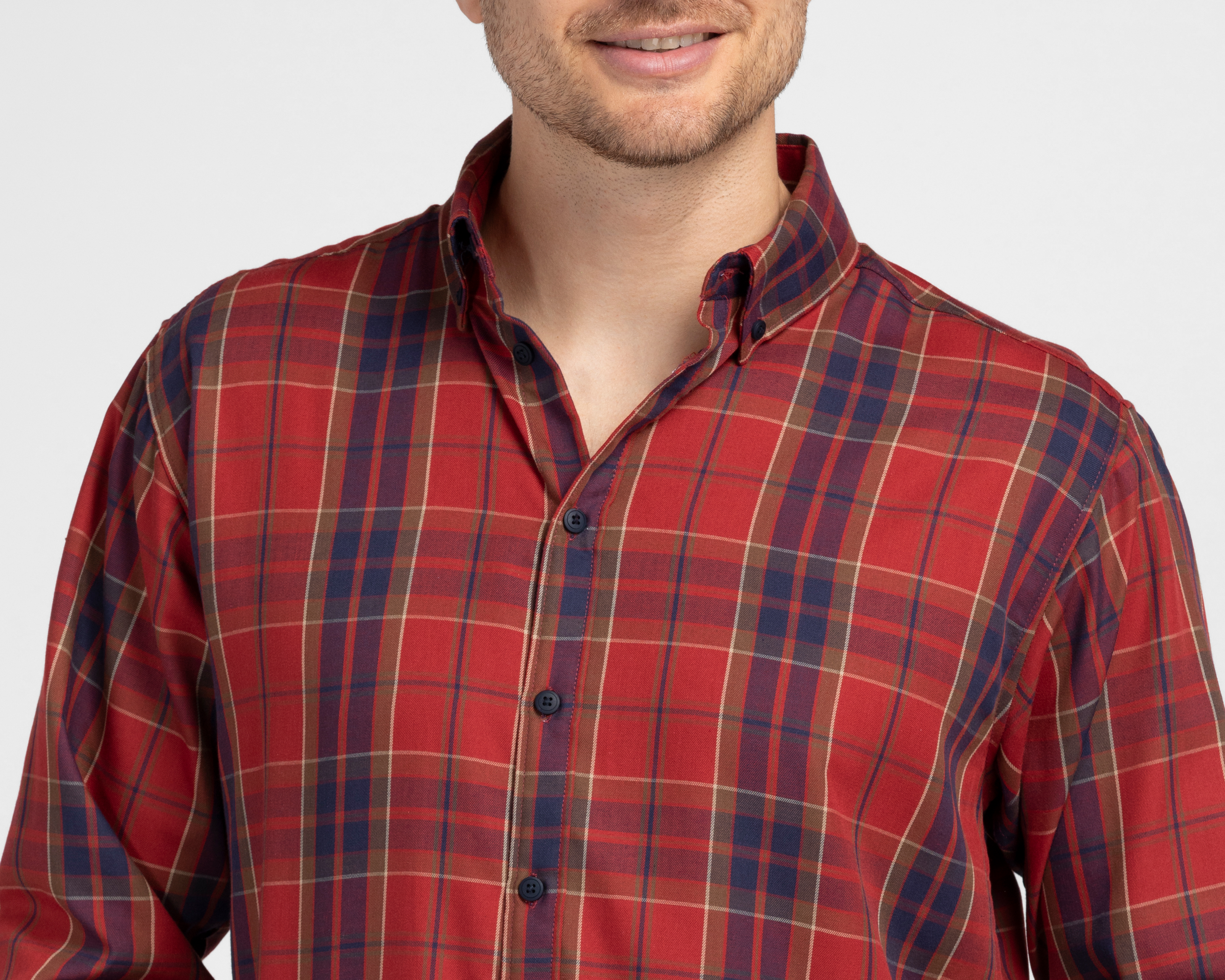 Foto 3 | Foto 3 | Camisa Casual Rojo Porto Sur para Hombre