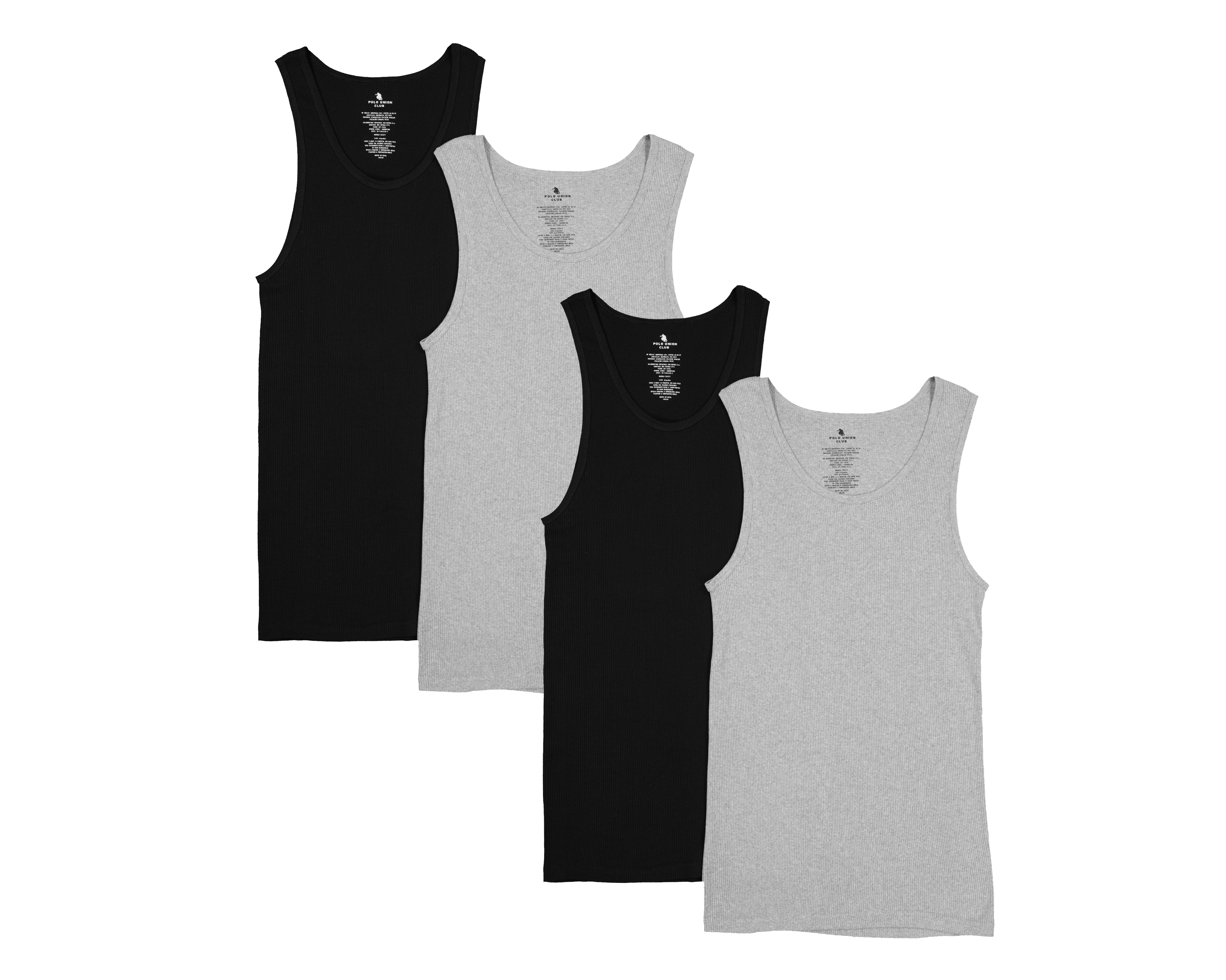 Foto 2 pulgar | Foto 1 | Camiseta Interior Cuello Redondo Polo Union Club para Hombre 4 Piezas