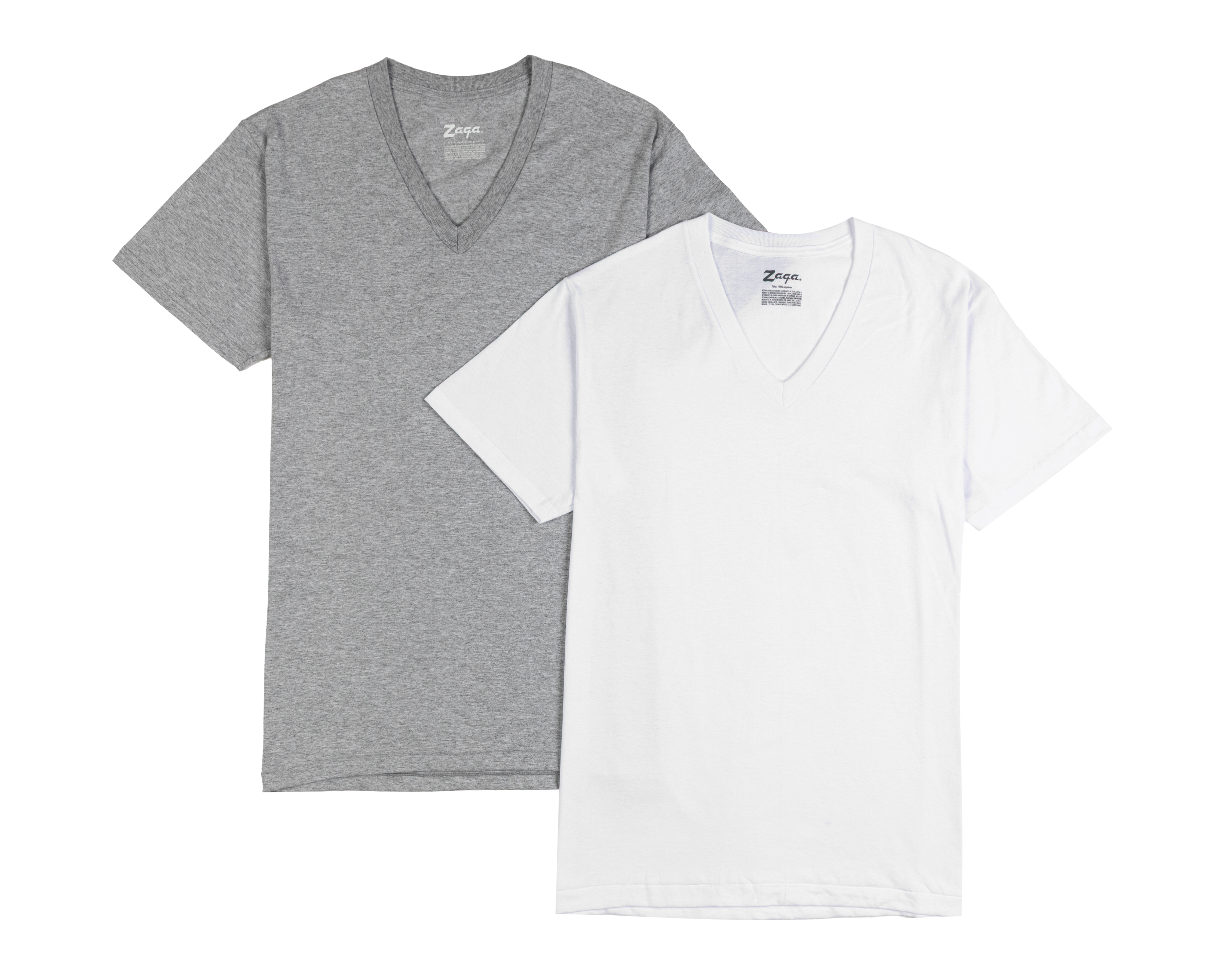 Foto 2 pulgar | Foto 1 | Playera Interior Cuello Redondo Zaga para Hombre 2 Piezas