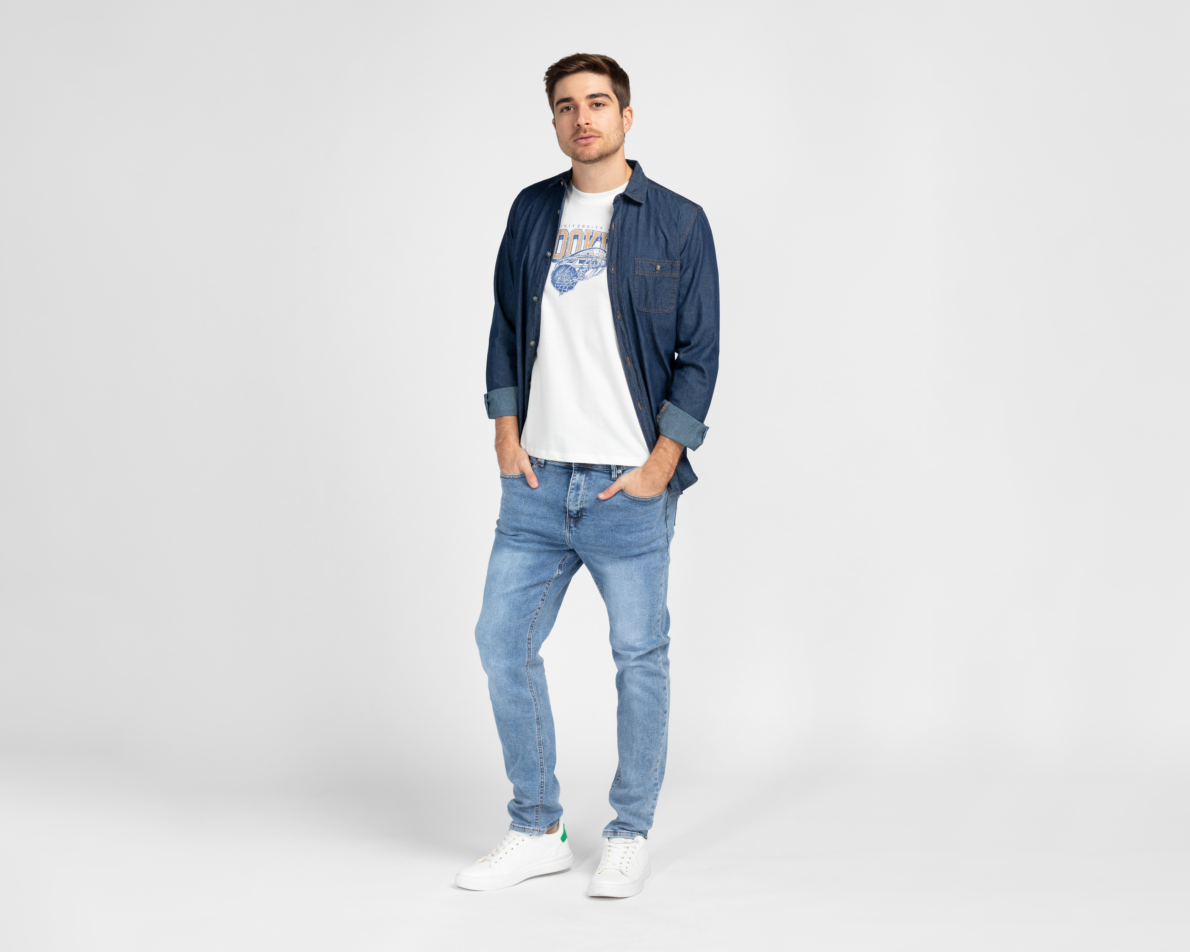Foto 3 pulgar | Foto 2 | Jeans Skinny Refill para Hombre