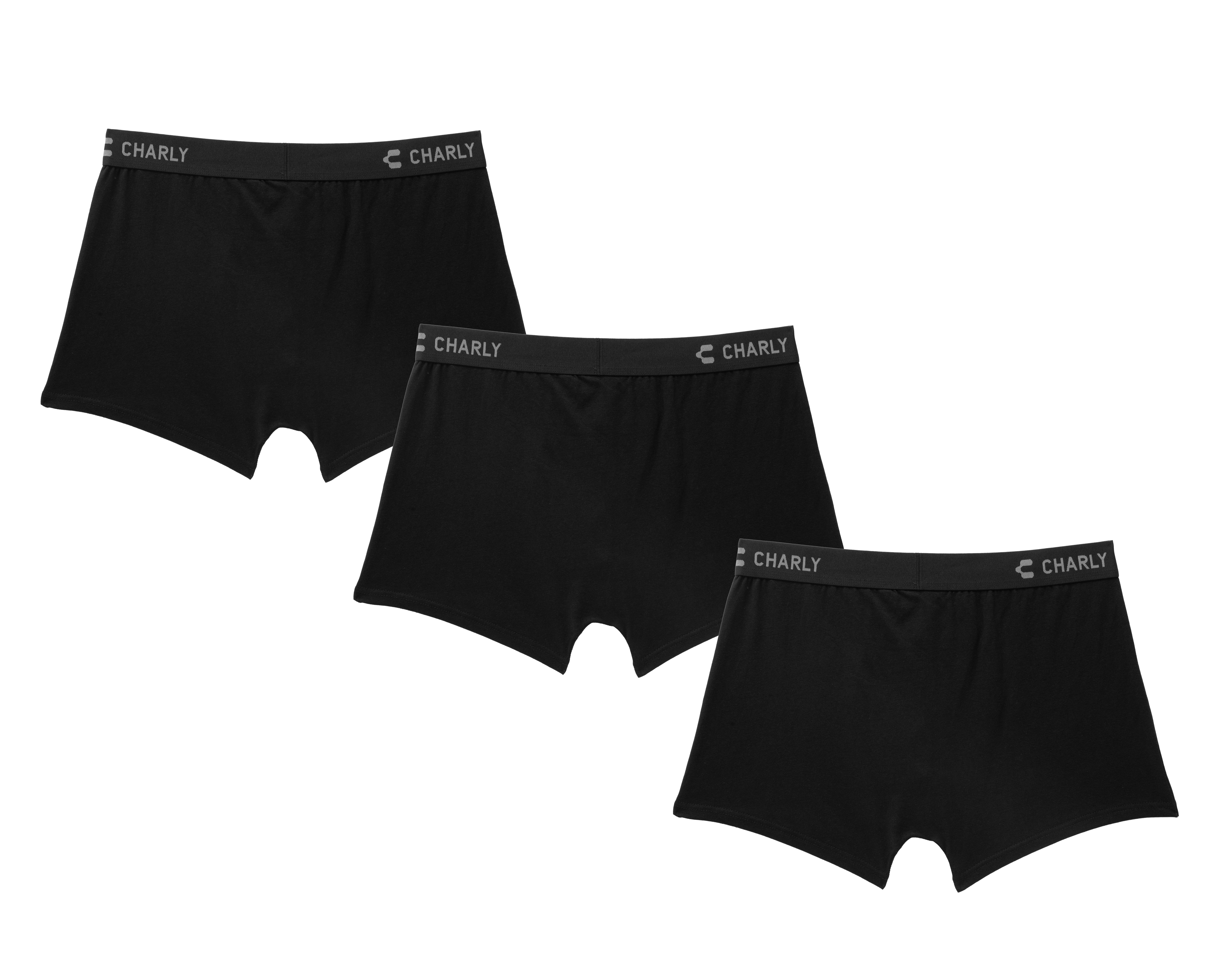 Foto 3 pulgar | Foto 2 | Bóxer Corto Negro Charly para Hombre 3 Piezas
