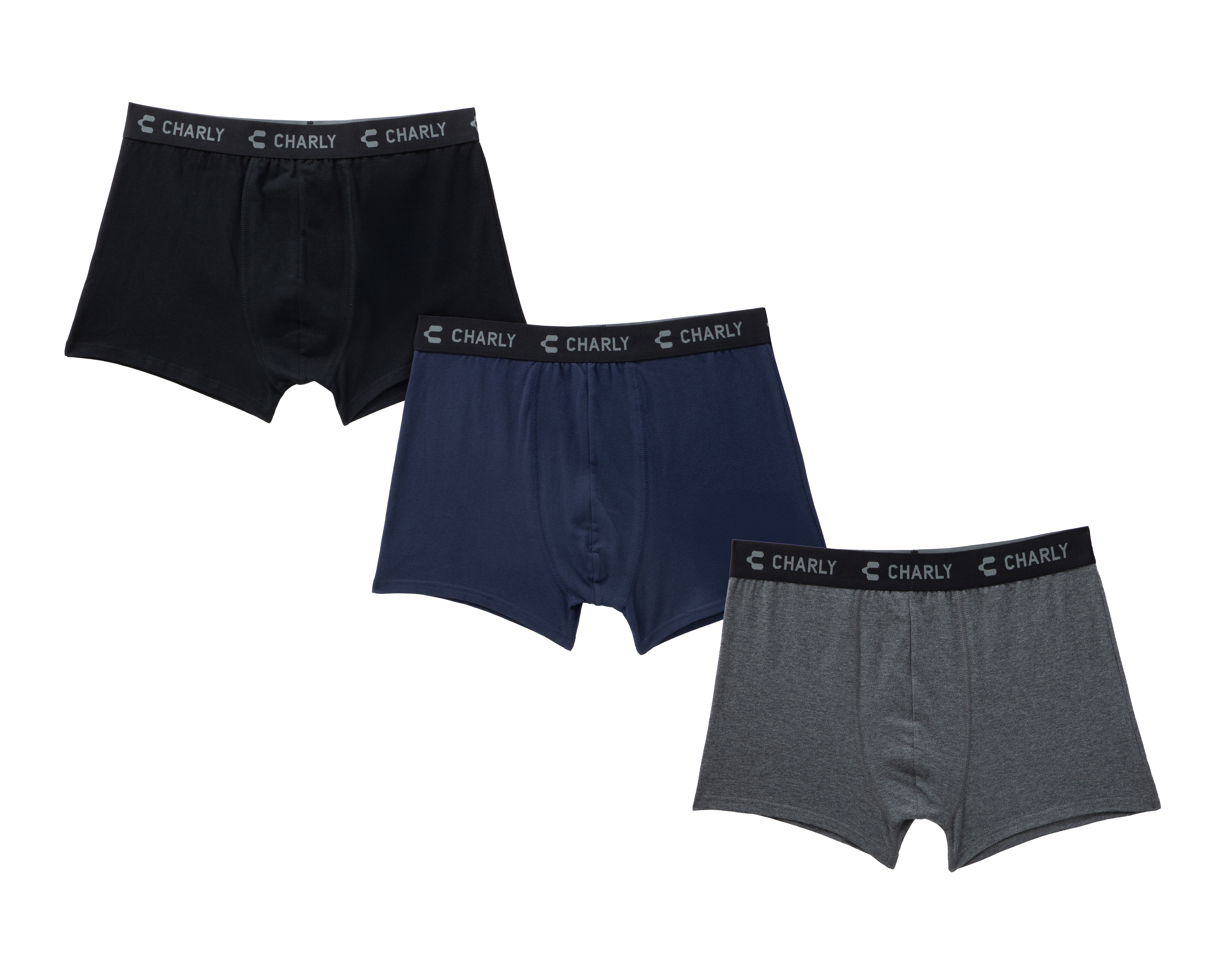 Bóxer Corto Charly para Hombre 3 Piezas