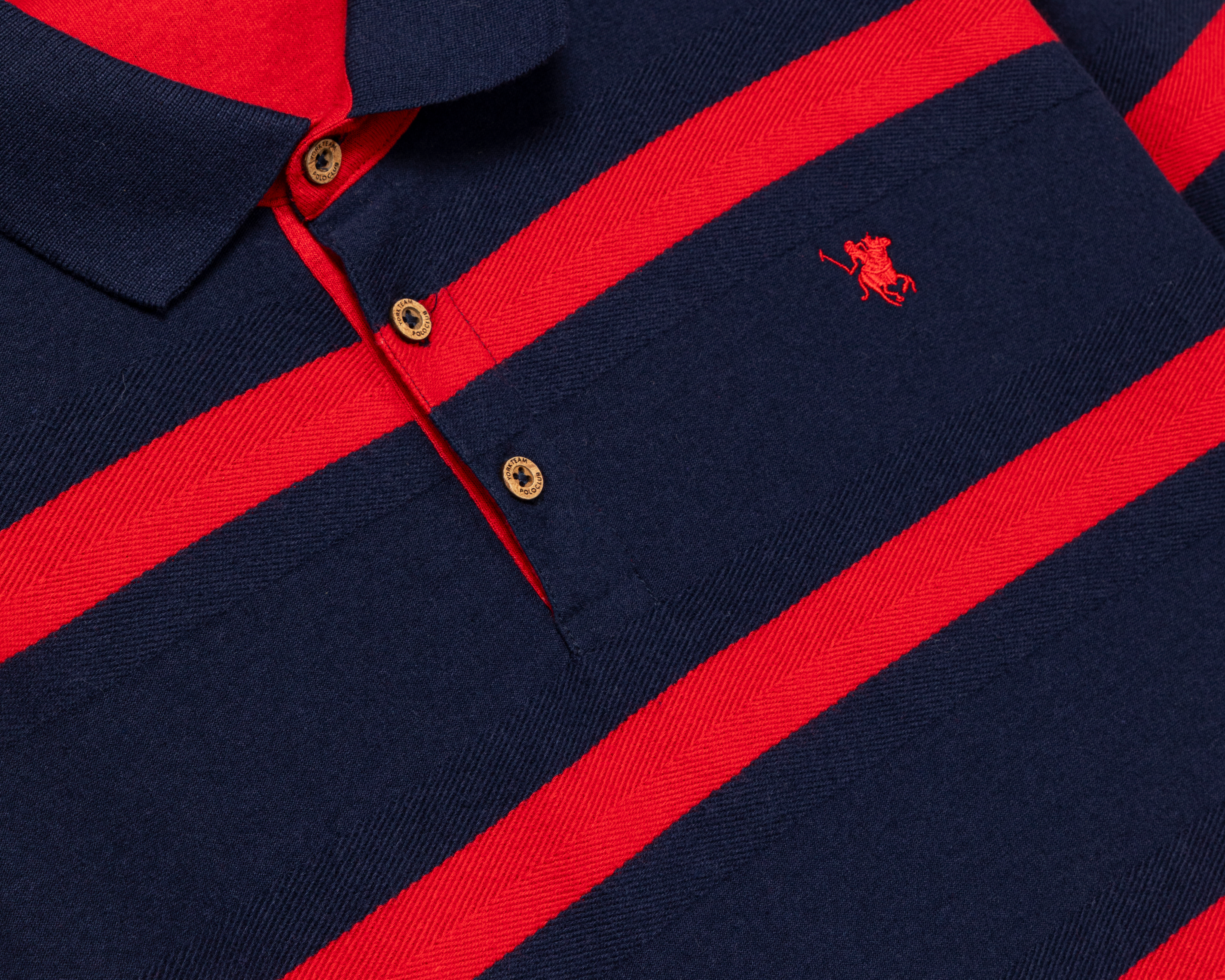 Foto 4 pulgar | Foto 3 | Playera Polo York Team Polo Club Manga Larga Azul Marino para Hombre