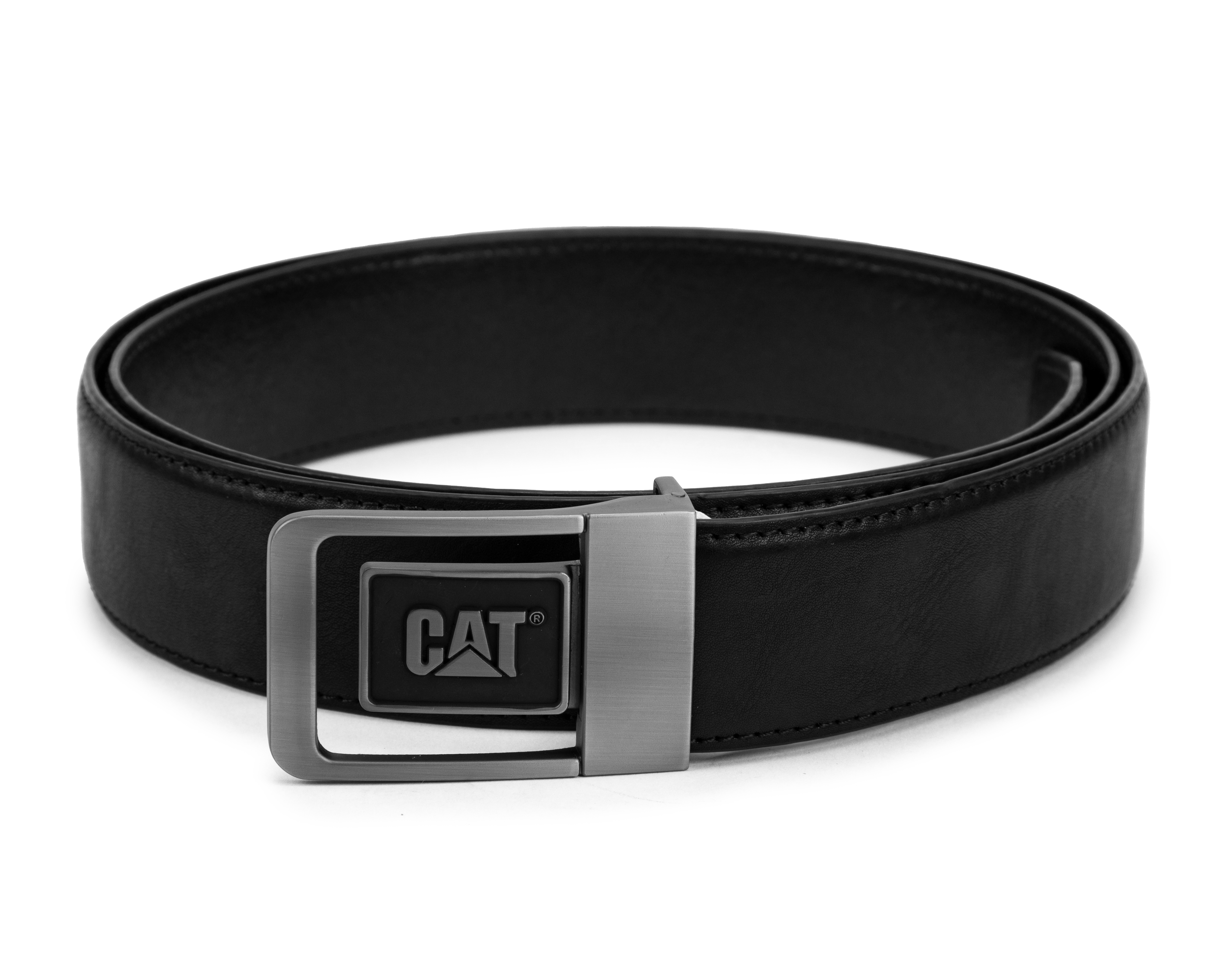 Cinturón de Piel para Hombre CAT Negro