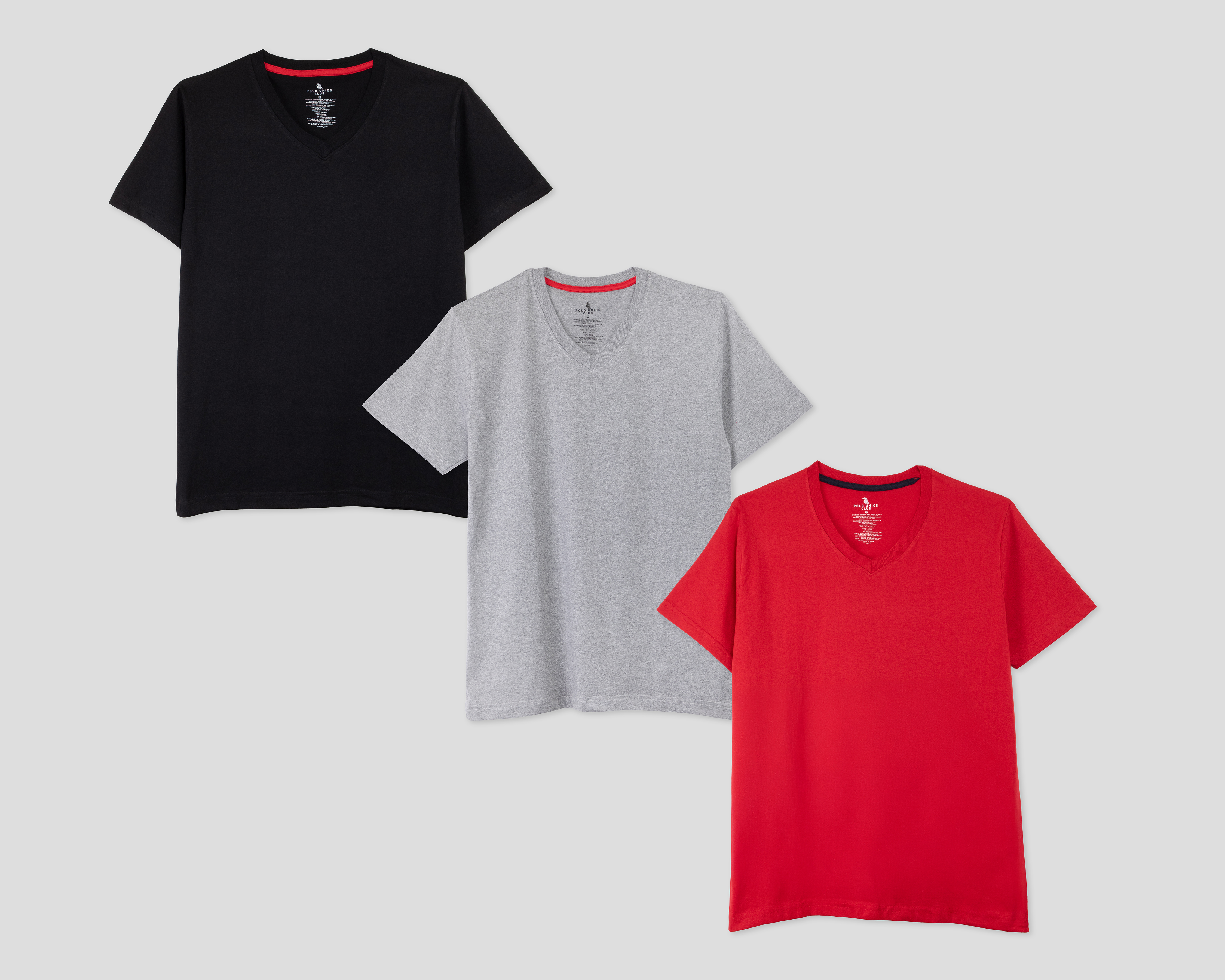 Foto 1 | Foto 1 | Playera Interior Cuello V Polo Union Club para Hombre 3 Piezas