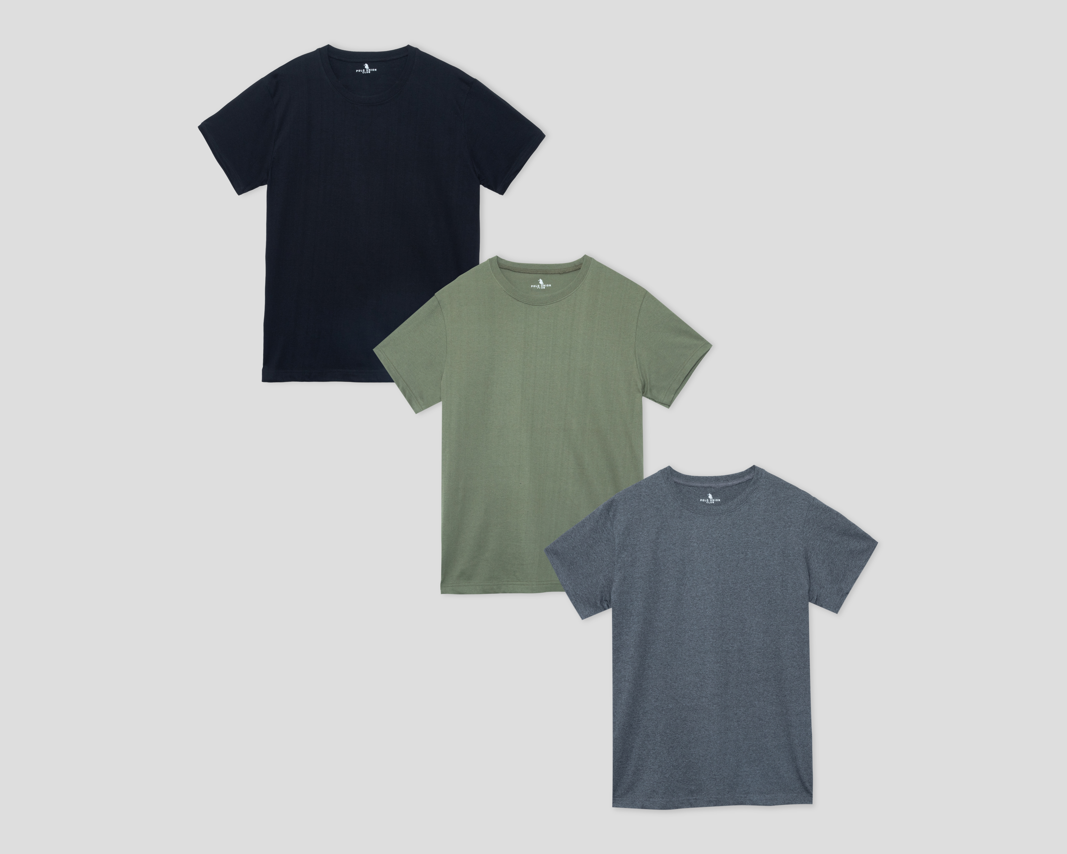 Foto 1 | Foto 1 | Playera Interior Cuello Redondo Polo Union Club para Hombre 3 Piezas