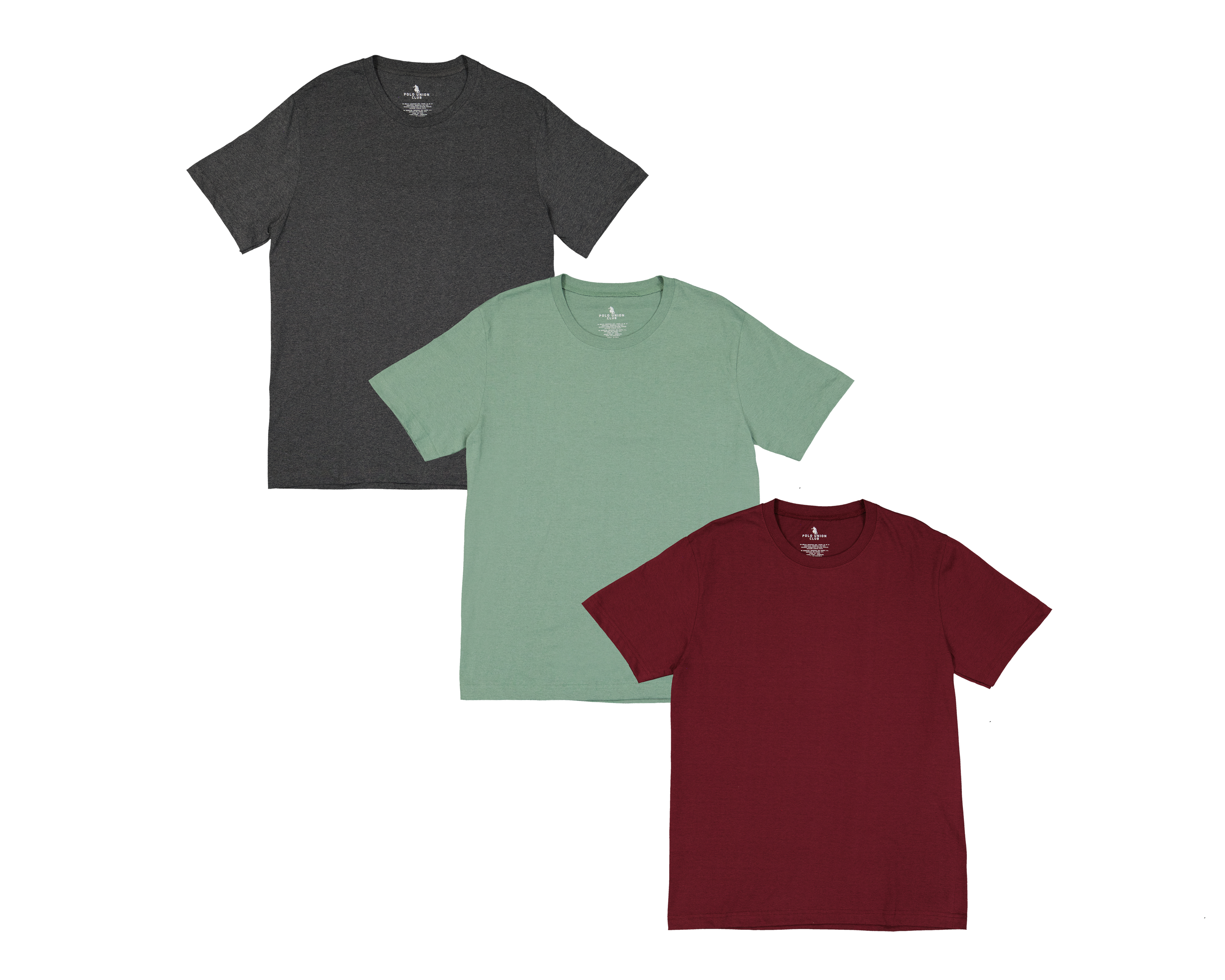 Camiseta Interior Cuello Redondo Polo Unión Club para Hombre 3 Piezas