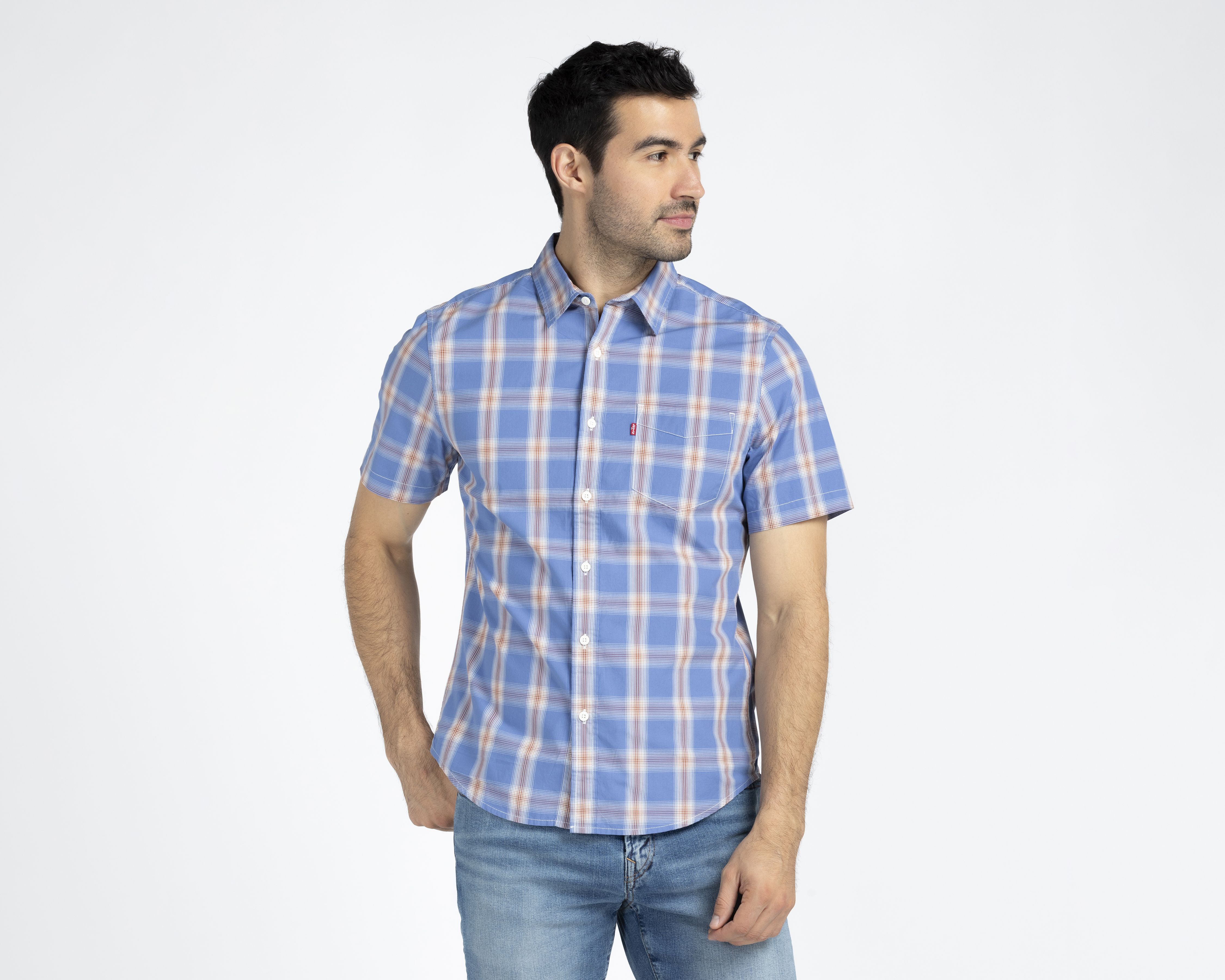 Foto 2 pulgar | Foto 1 | Camisa de Algodón Levi's Regular a Cuadros para Hombre