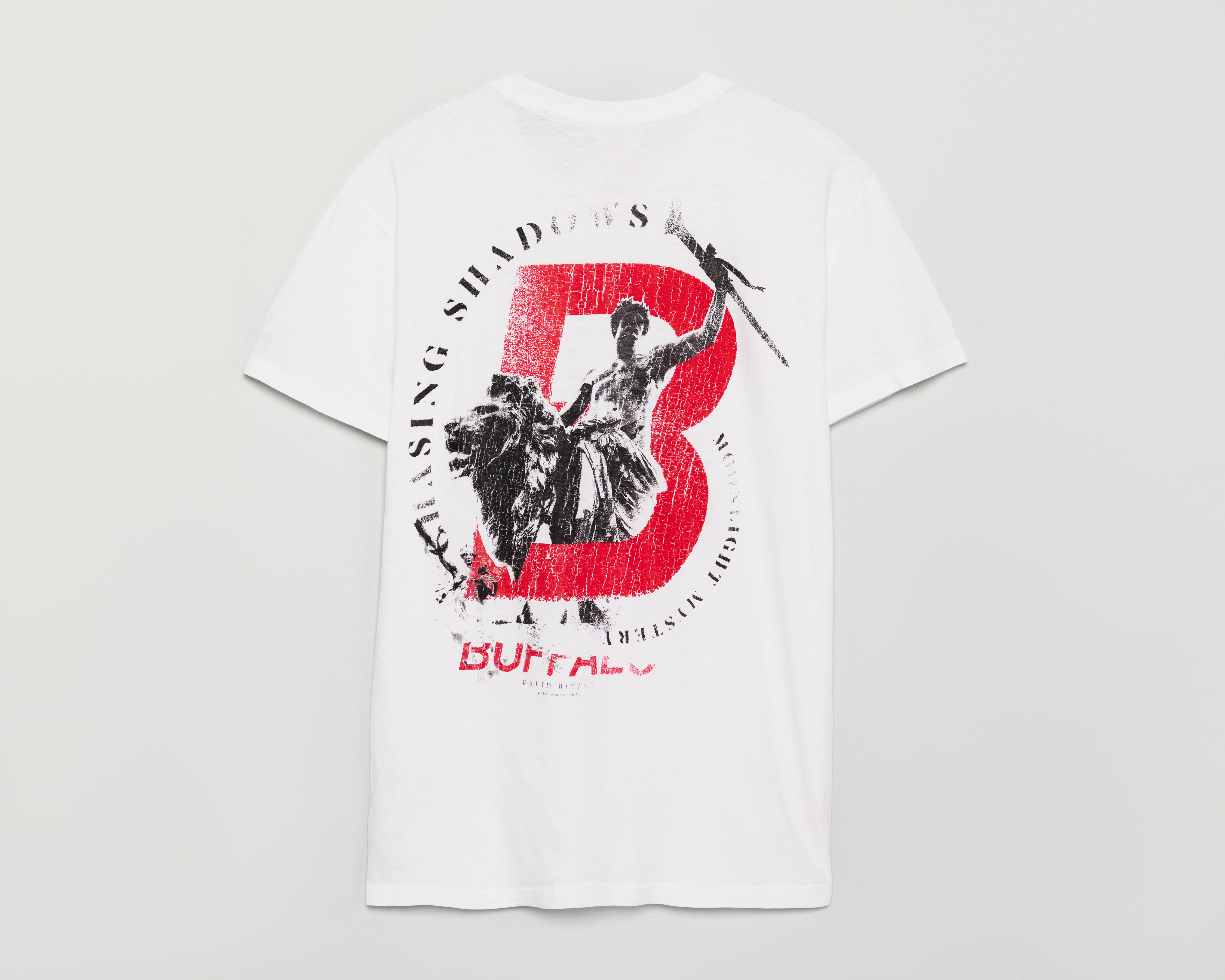 Foto 3 pulgar | Foto 2 | Playera de Cuello Redondo Blanca Bufalo David Bitton para Hombre