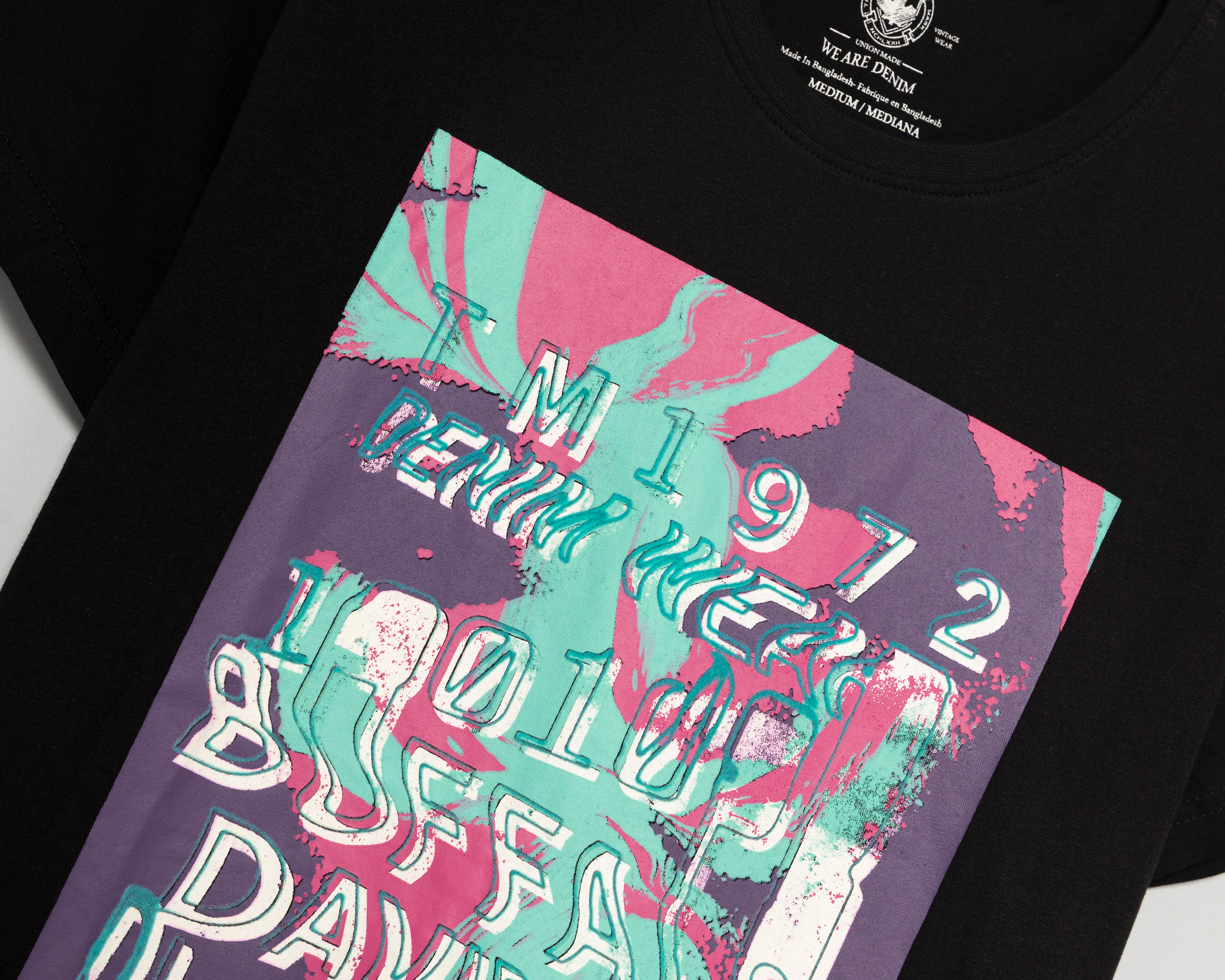 Foto 4 pulgar | Foto 3 | Playera de Cuello Redondo Negra Buffalo David Bitton para Hombre