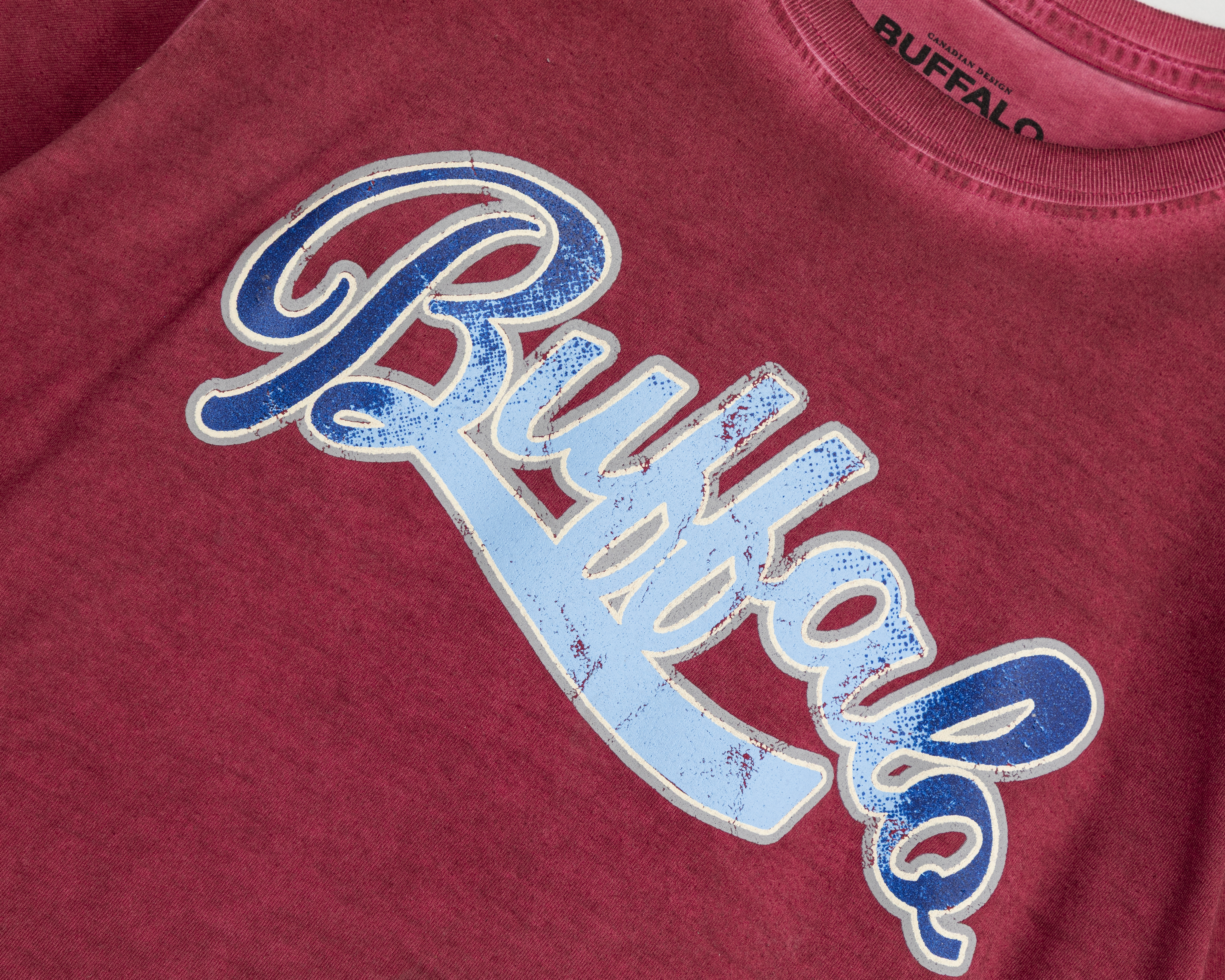 Foto 4 pulgar | Foto 3 | Playera de Cuello Redondo Vino Buffalo David Bitton para Hombre