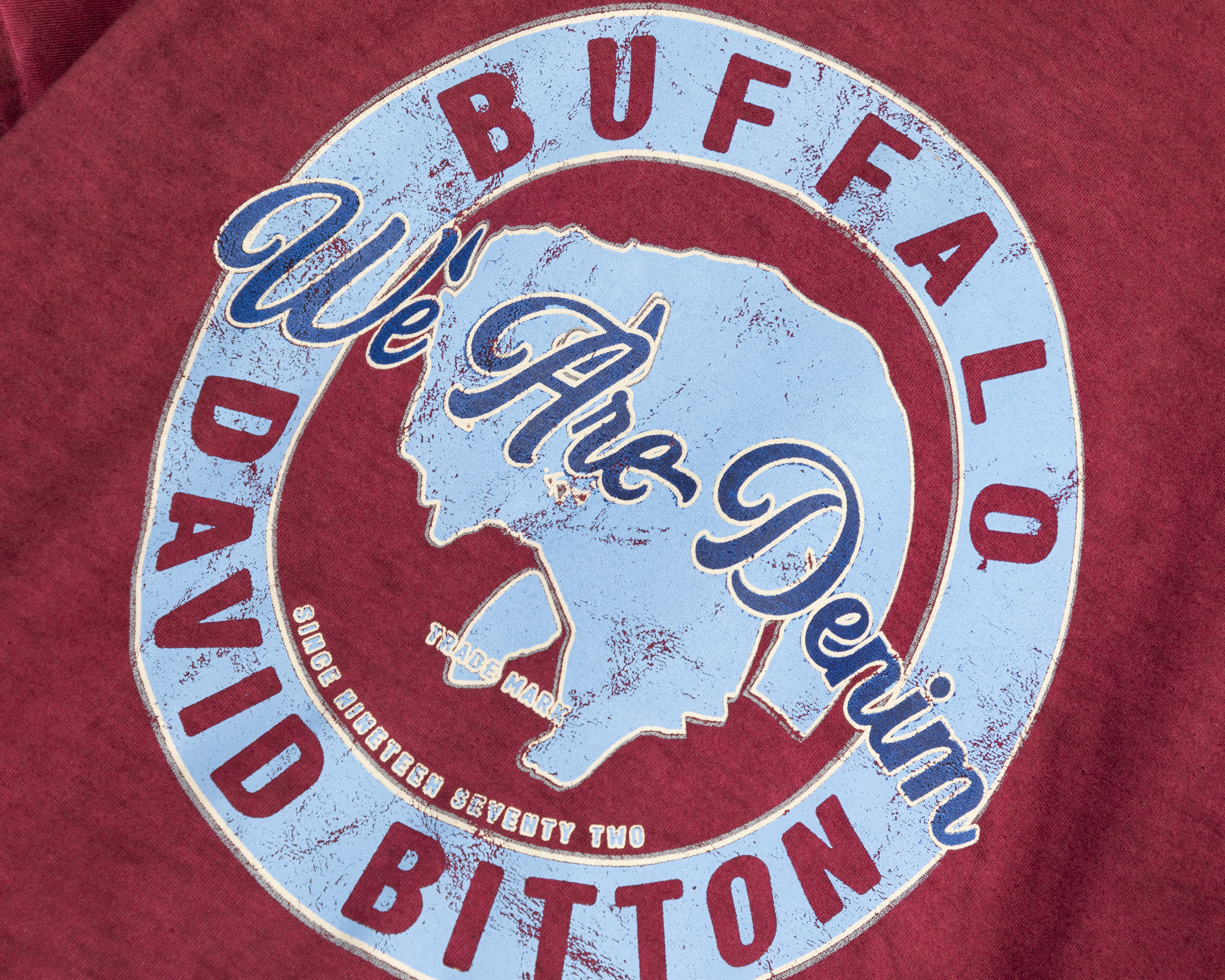 Foto 5 pulgar | Foto 4 | Playera de Cuello Redondo Vino Buffalo David Bitton para Hombre