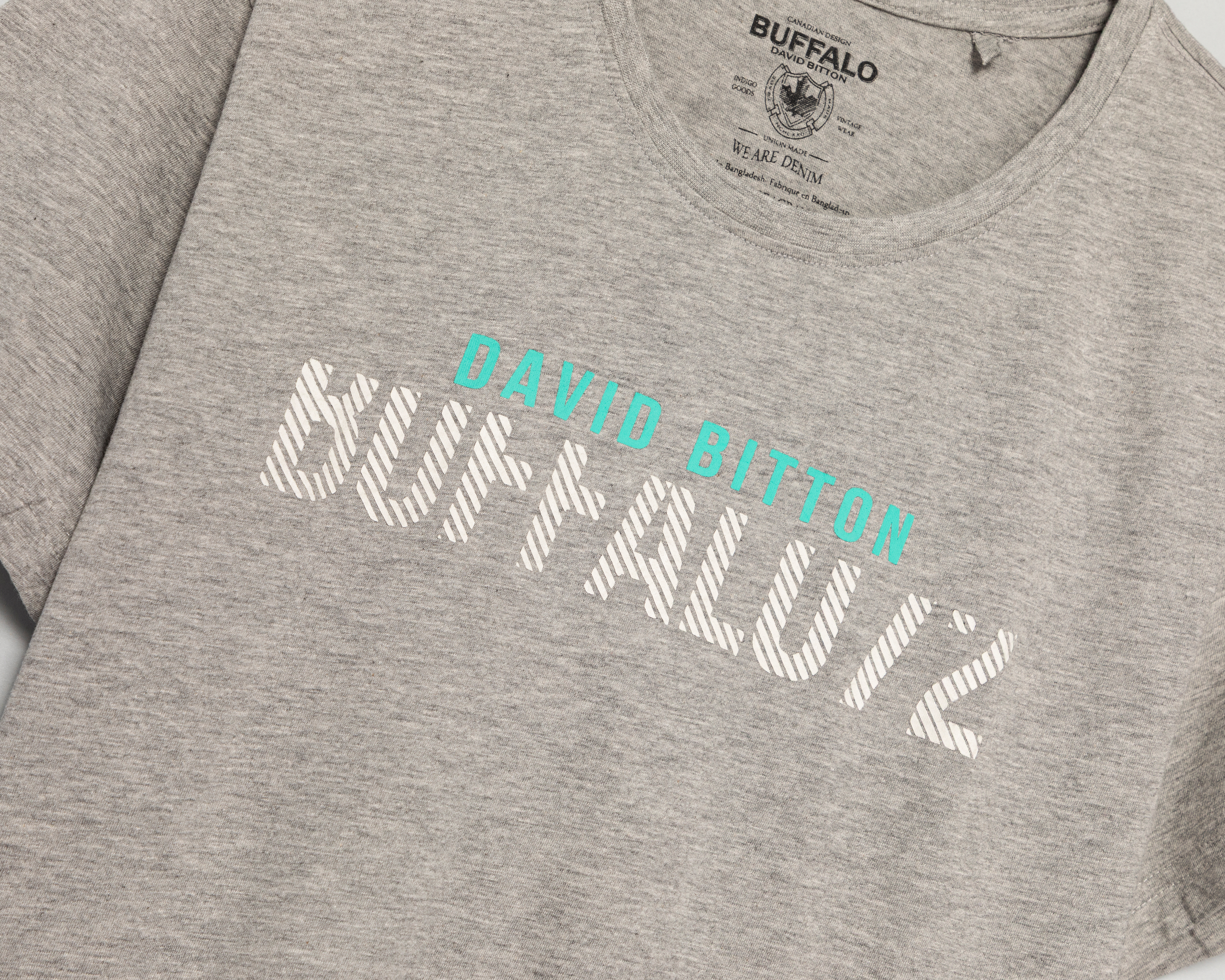 Foto 3 | Foto 3 | Playera Cuello Redondo Gris Buffalo David Bitton para Hombre