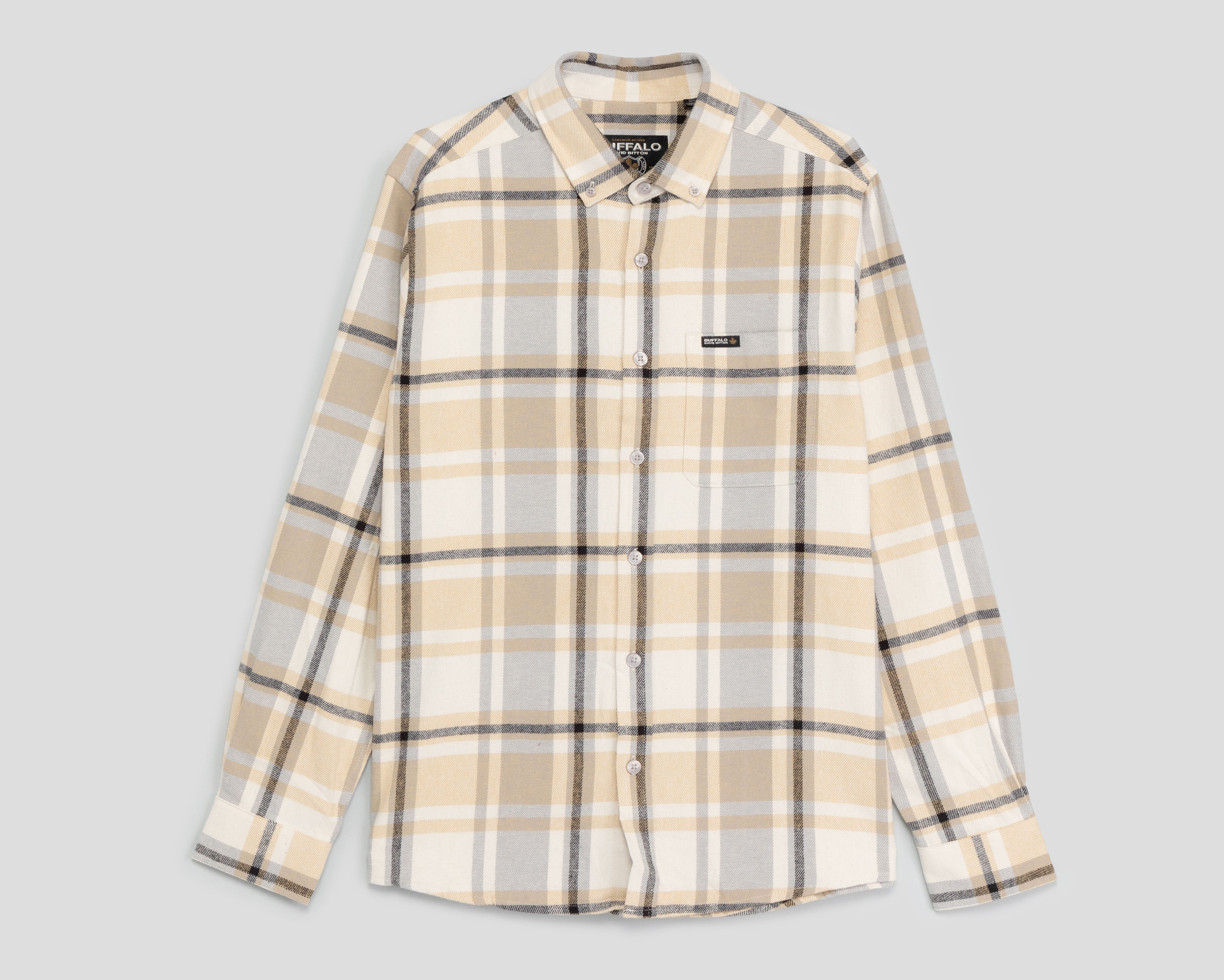 Foto 2 pulgar | Foto 1 | Camisa Casual de Algodón Buffalo David Bitton Regular Fit a Cuadros para Hombre