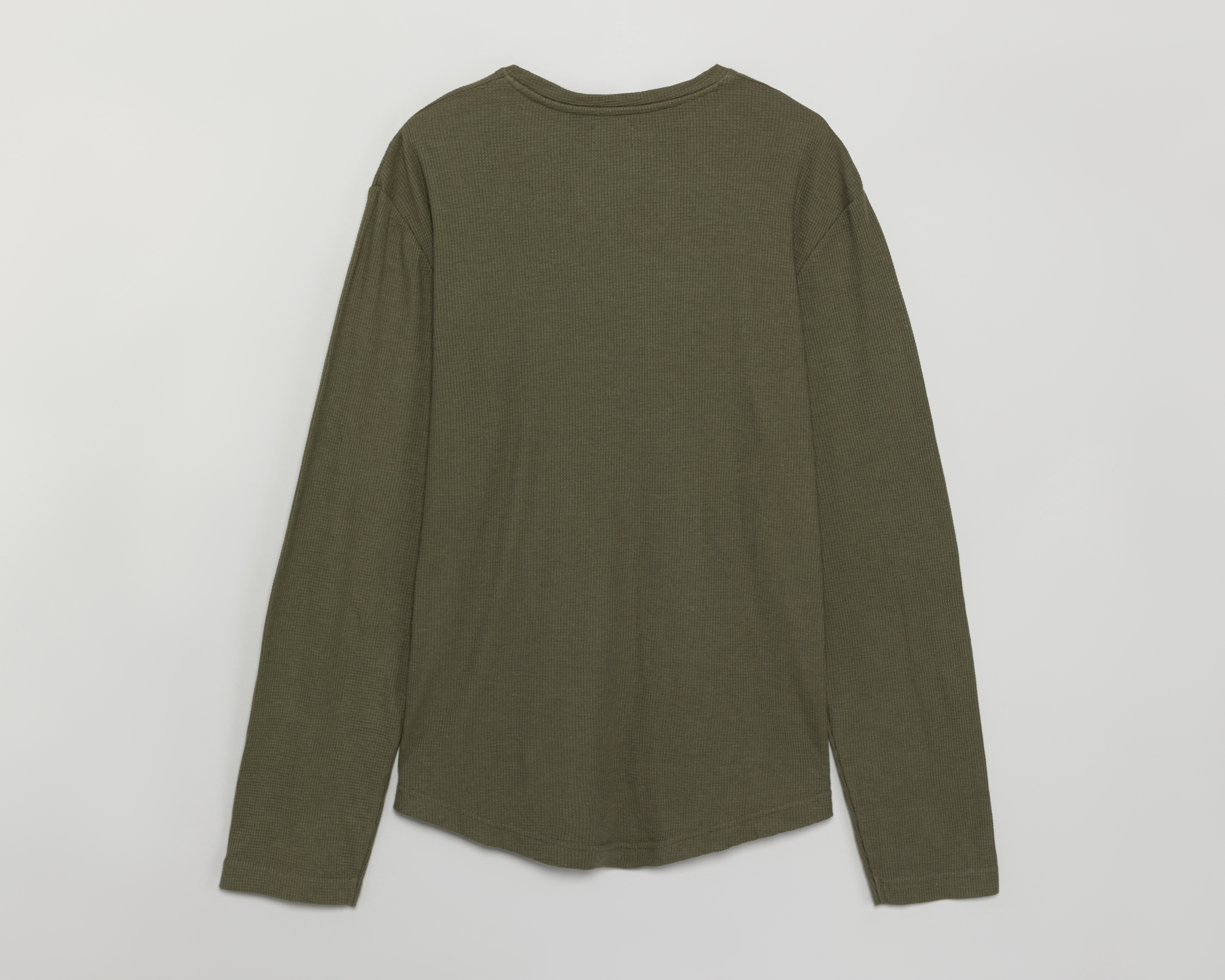 Foto 3 pulgar | Foto 2 | Playera Manga Larga Cuello Redondo Verde Buffalo David Bitton para Hombre