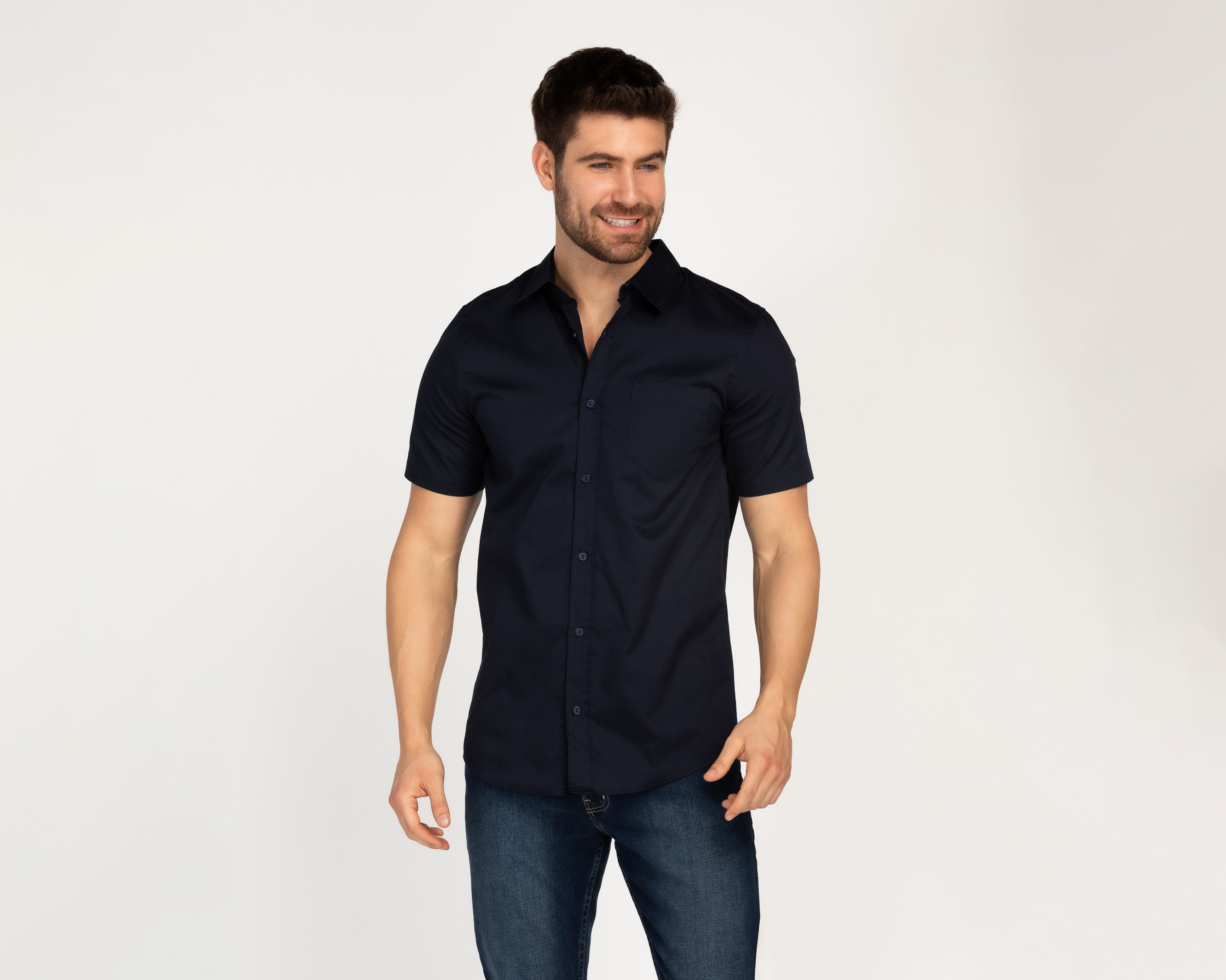 Camisa Casual de Algodón Oggi Slim Fit para Hombre