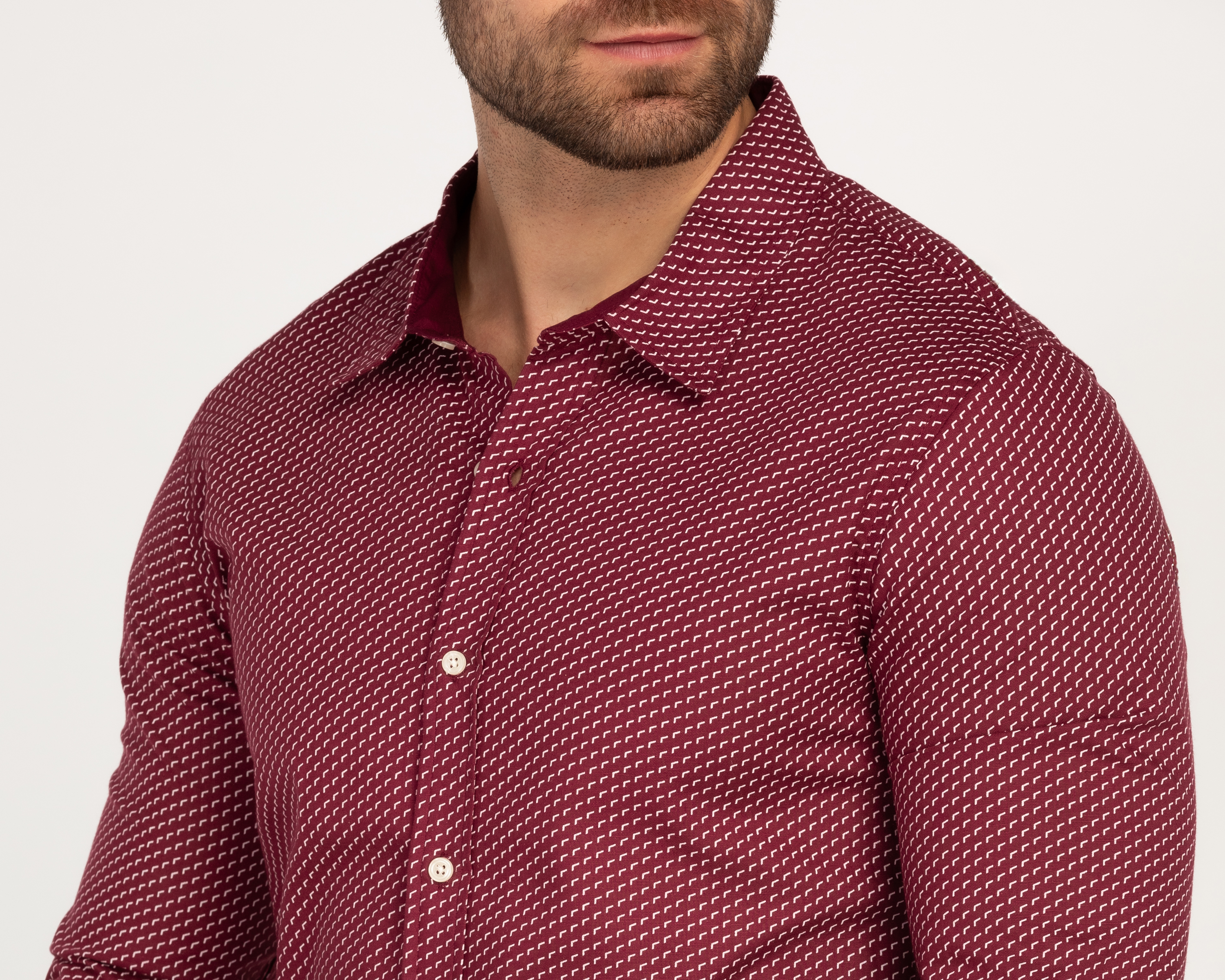 Foto 4 pulgar | Foto 3 | Camisa Casual Oggi Slim Fit Estampada para Hombre