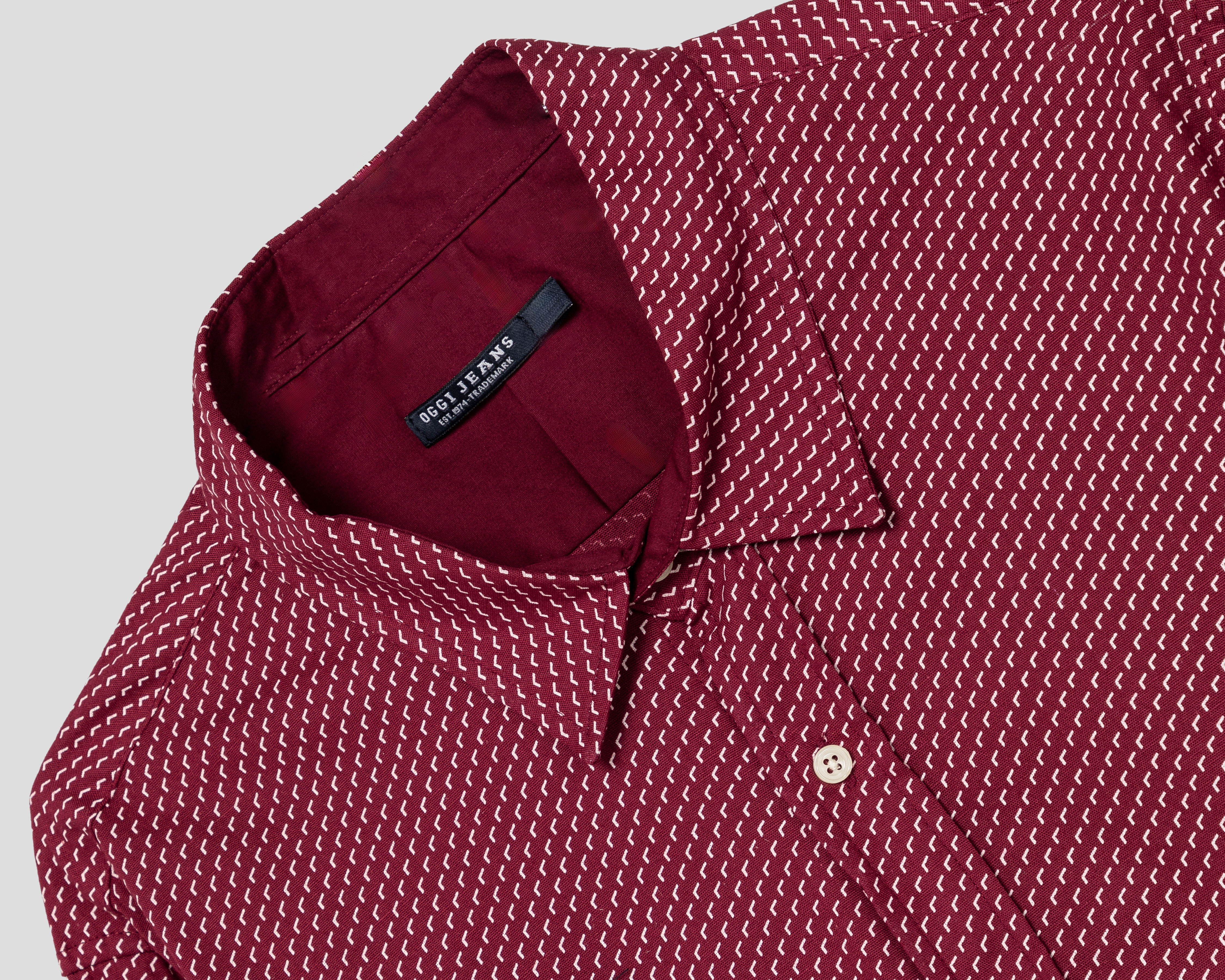 Foto 5 pulgar | Foto 4 | Camisa Casual Oggi Slim Fit Estampada para Hombre