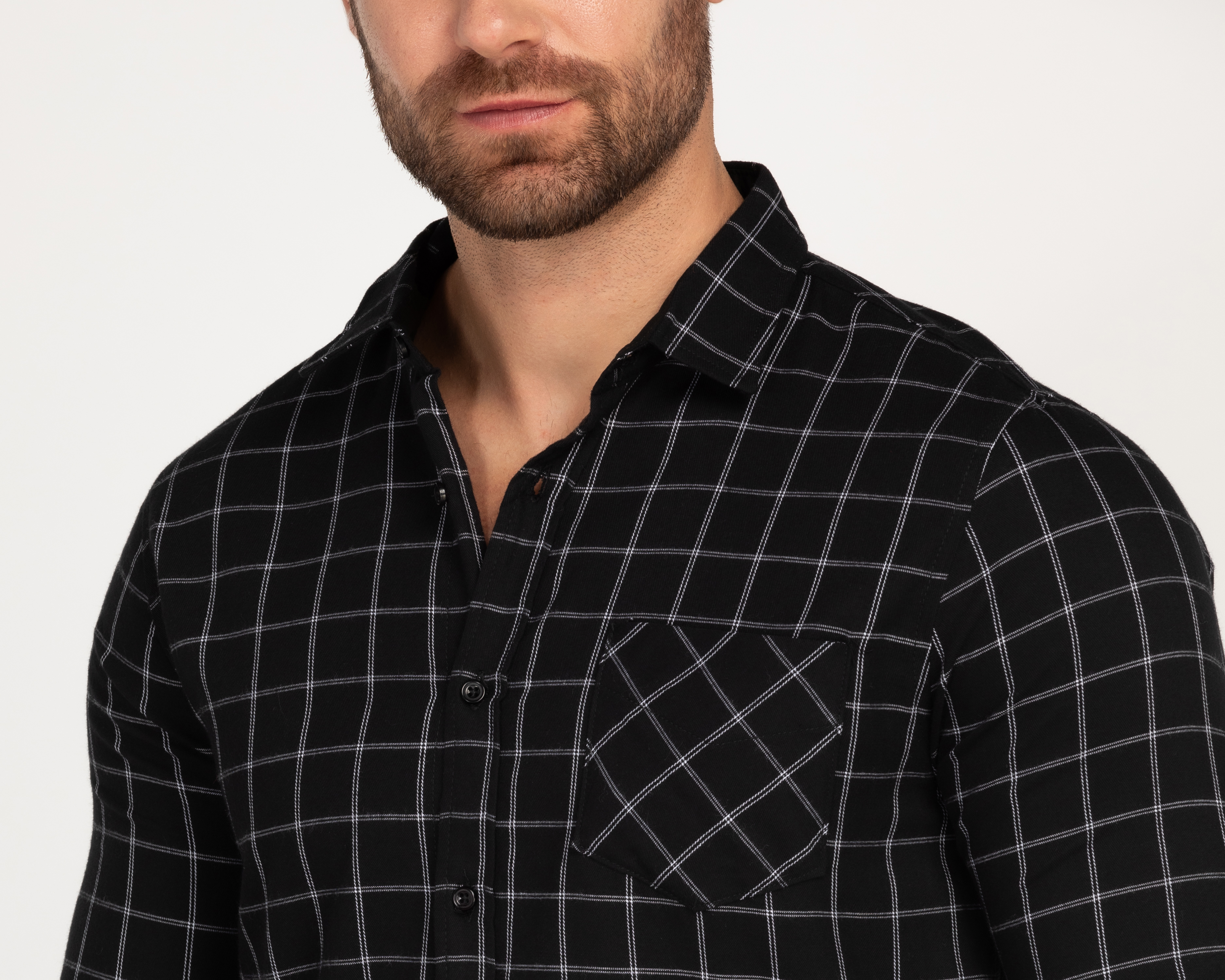 Foto 4 pulgar | Foto 3 | Camisa Casual Oggi Slim Fit a Cuadros para Hombre