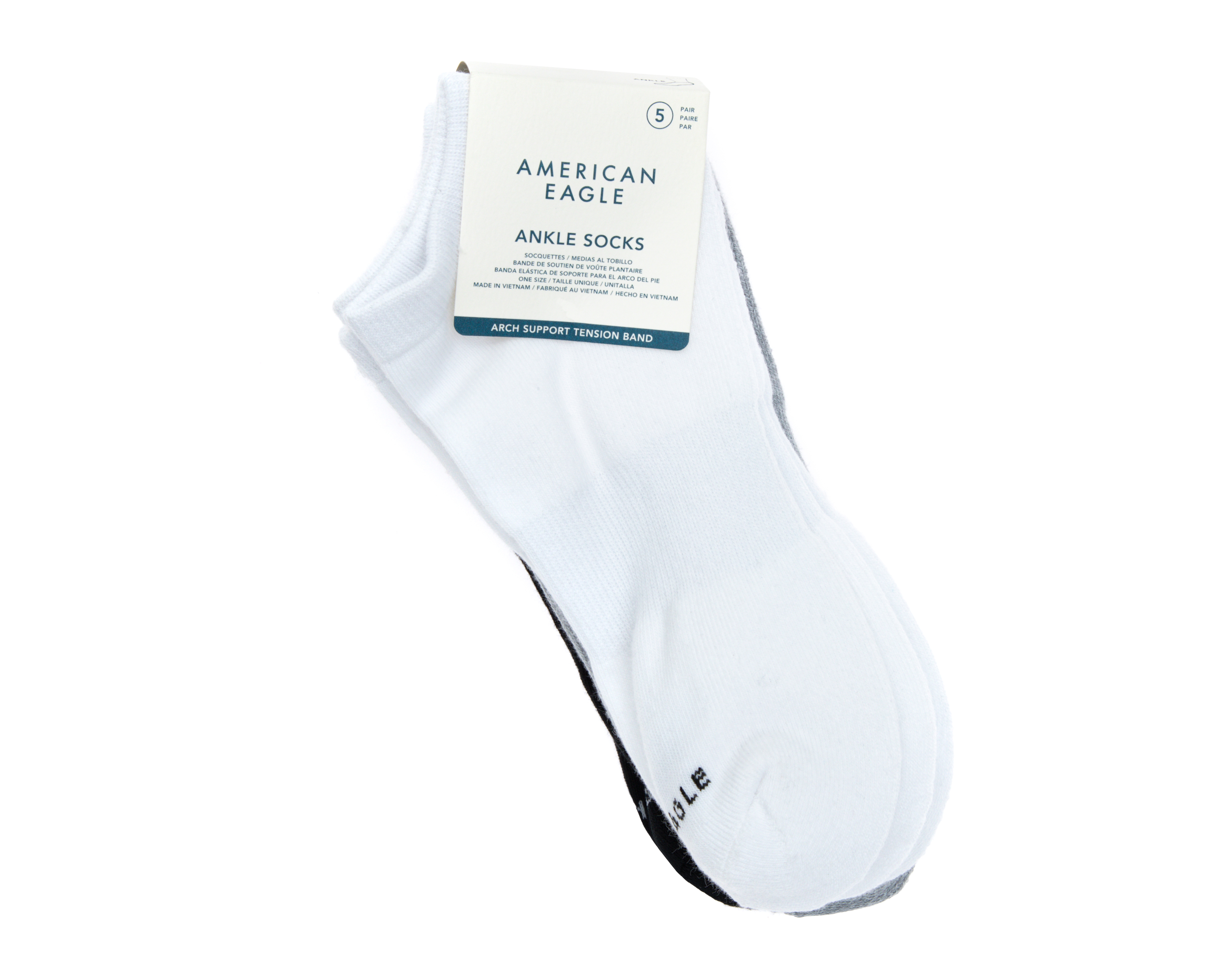 Foto 4 pulgar | Foto 3 | Calcetas American Eagle para Hombre 5 Pares