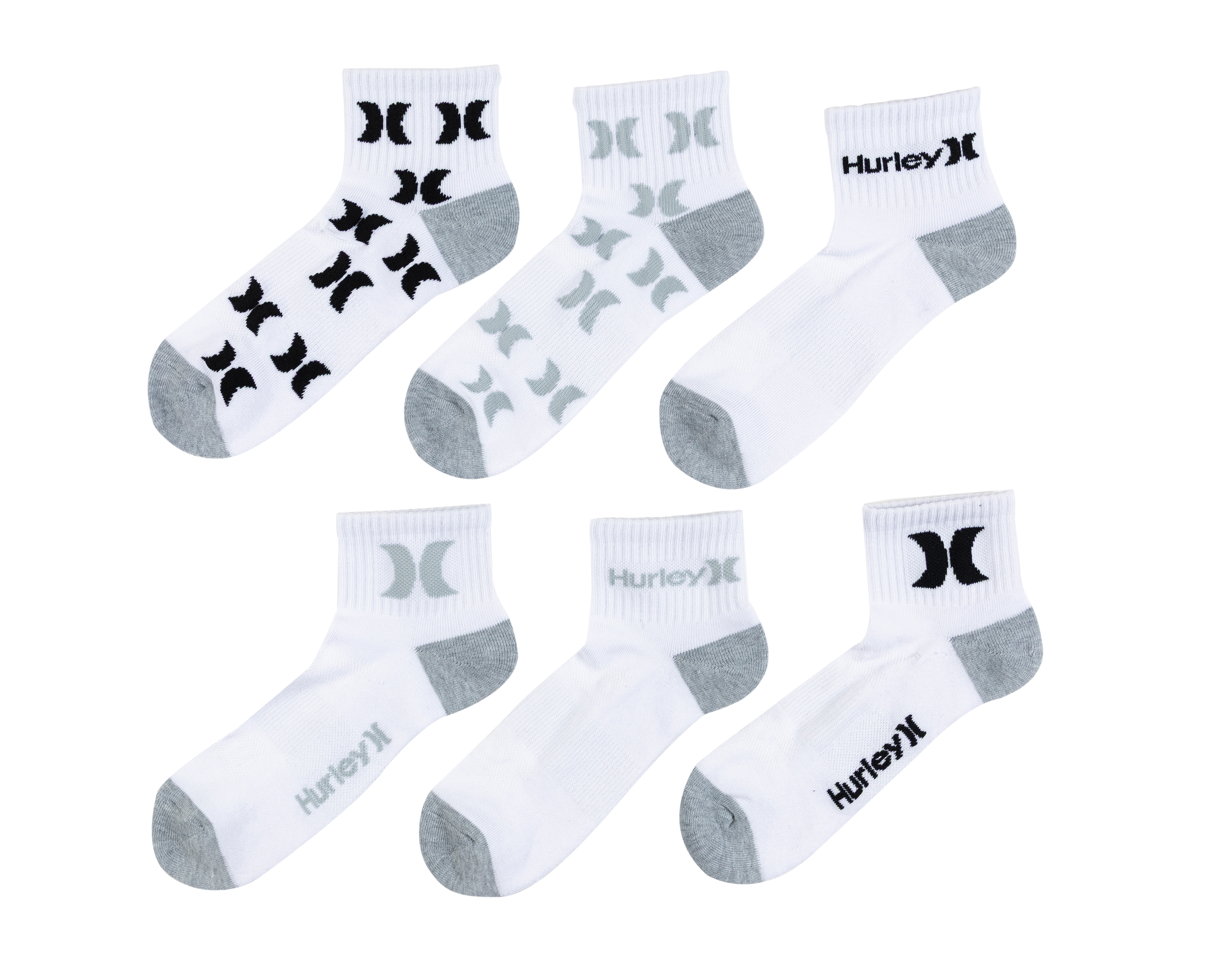 Foto 2 pulgar | Foto 1 | Calcetas Deportivas Hurley para Hombre 6 Pares