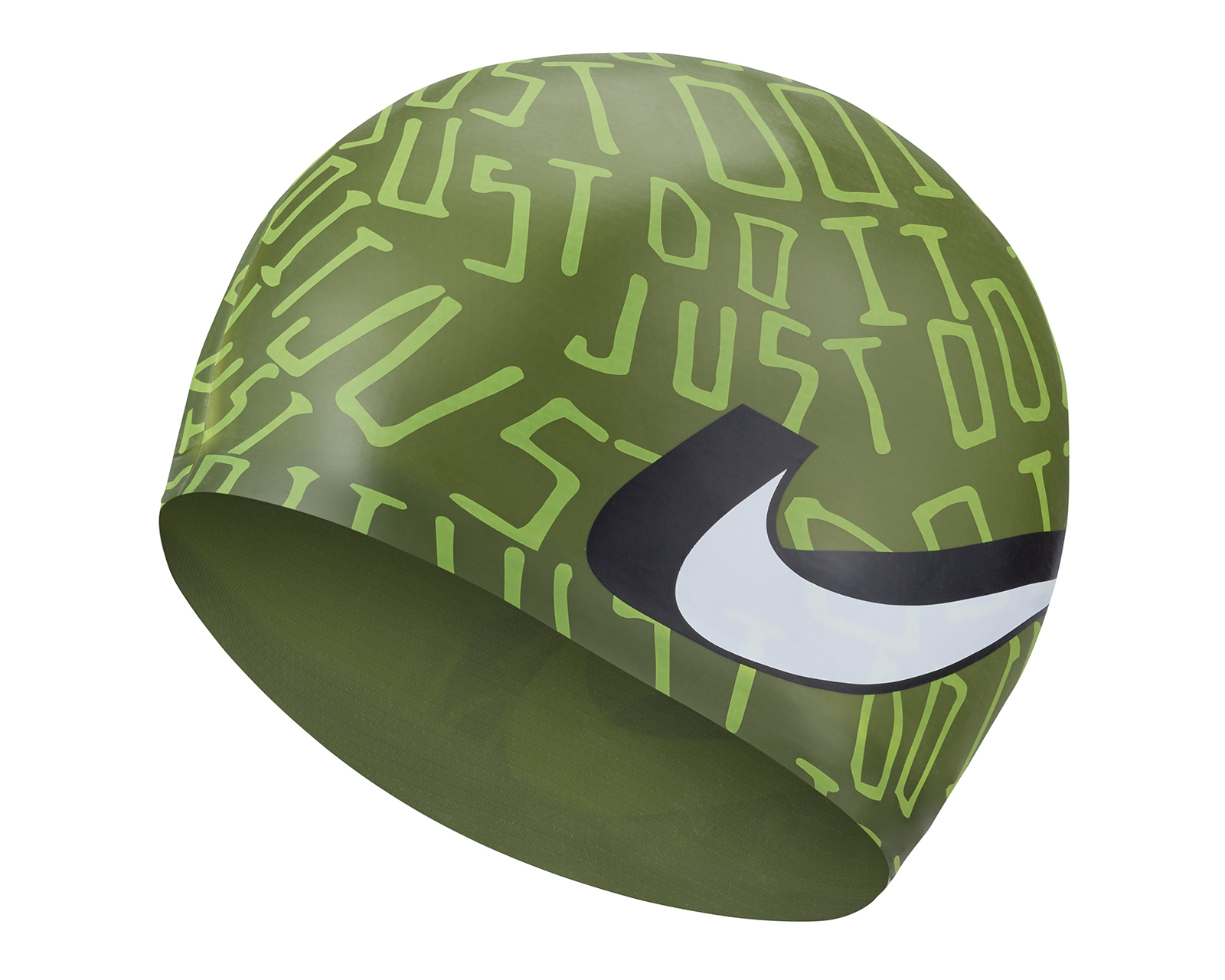 Foto 2 pulgar | Foto 1 | Gorro para Natación Nike JDI Scribble Verde Unitalla