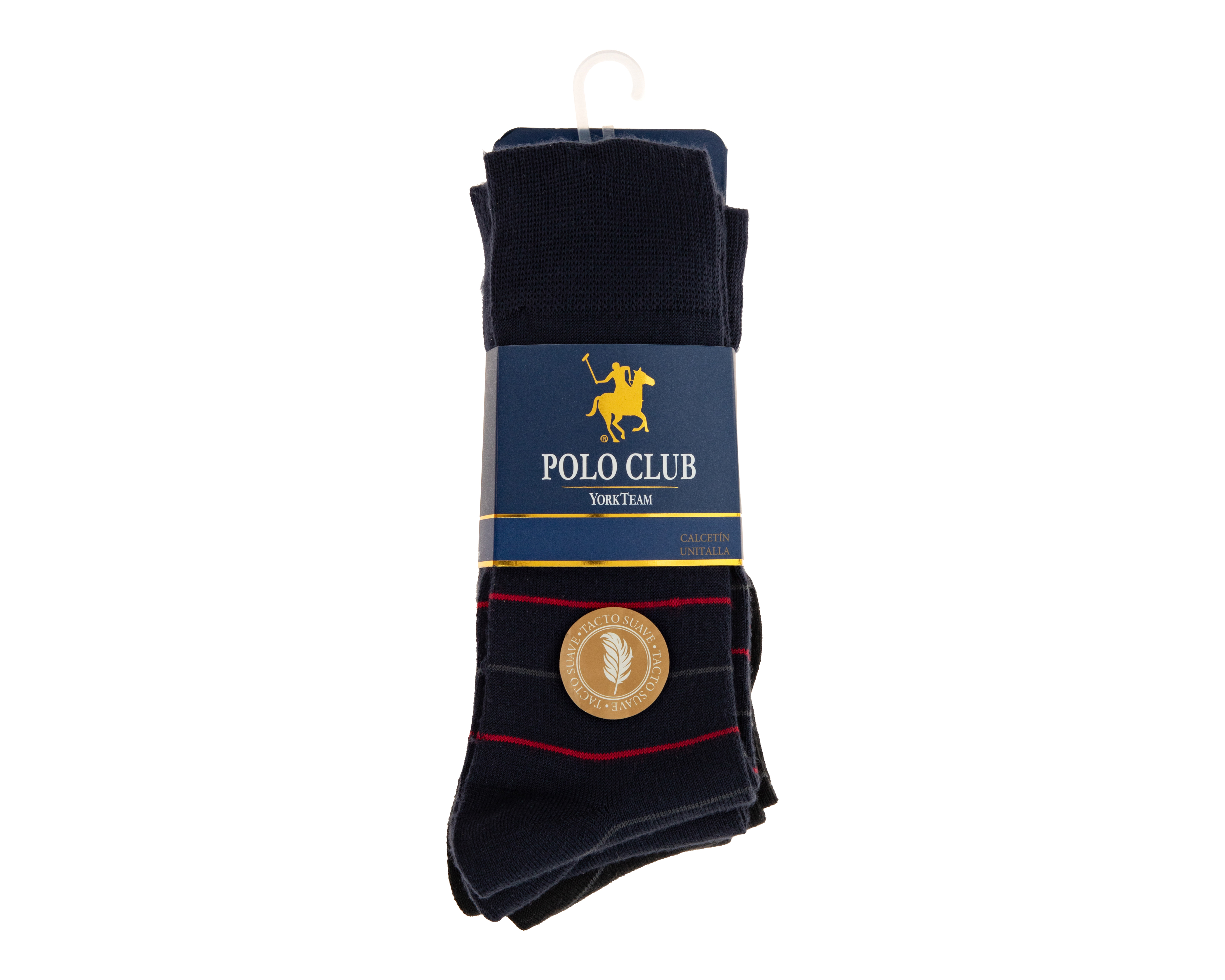 Foto 4 pulgar | Foto 3 | Calcetas Largas York Team Polo Club para Hombre 5 Pares
