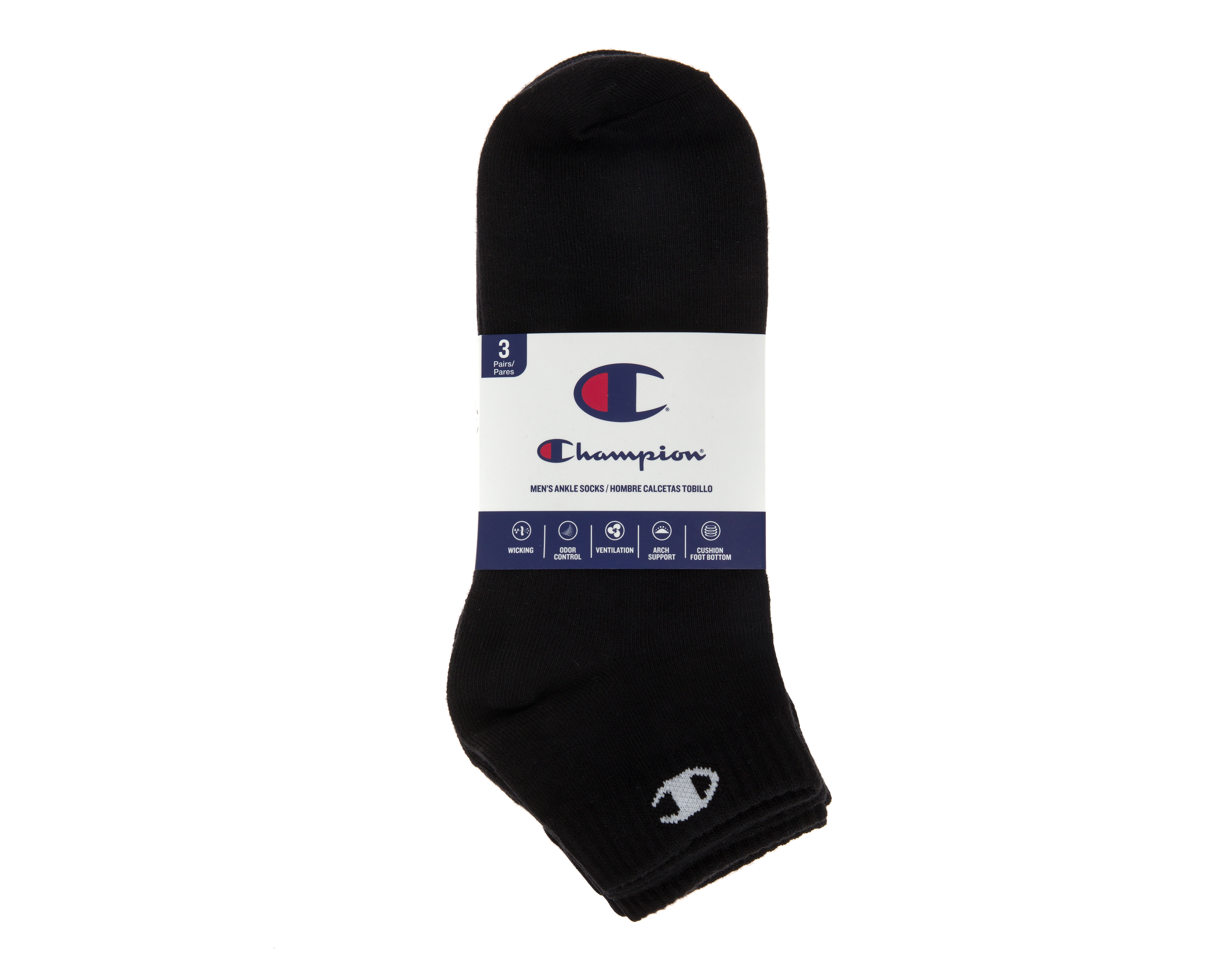 Foto 4 pulgar | Foto 3 | Calcetines Deportivos Champion para Hombre 3 Pares