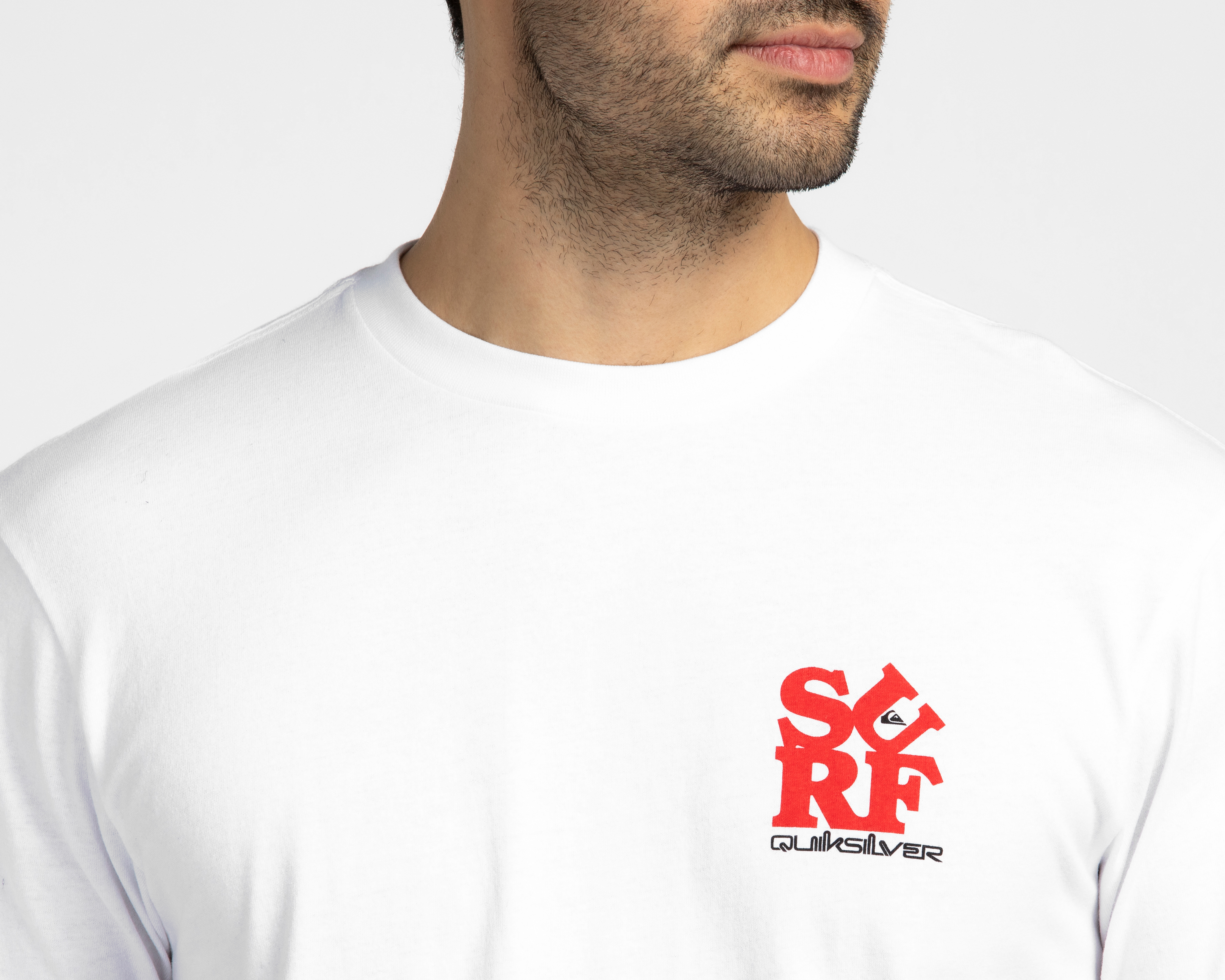 Foto 4 pulgar | Foto 3 | Playera Cuello Redondo Blanca Quiksilver para Hombre