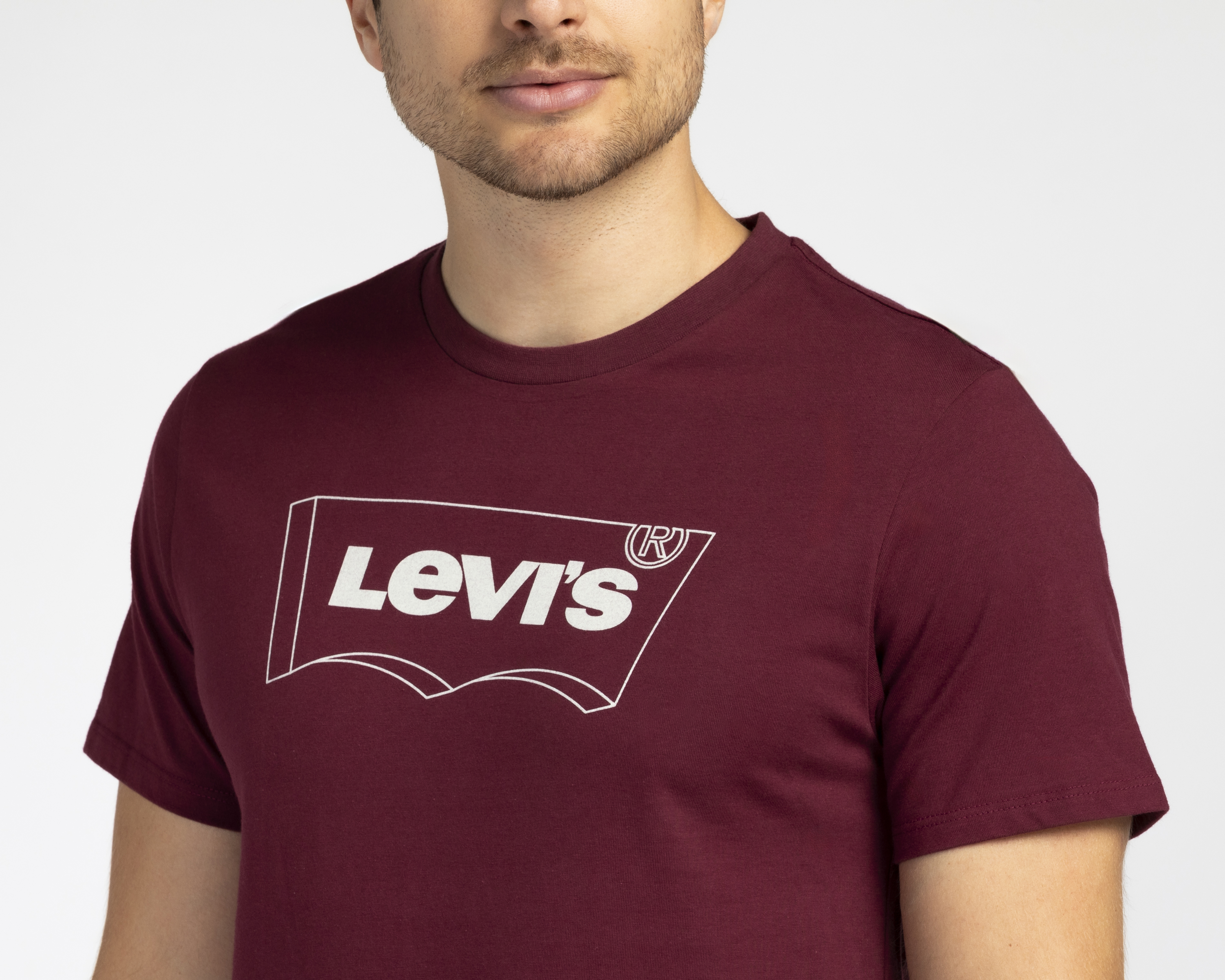 Foto 4 pulgar | Foto 3 | Playera Cuello Redondo Vino Levi's para Hombre