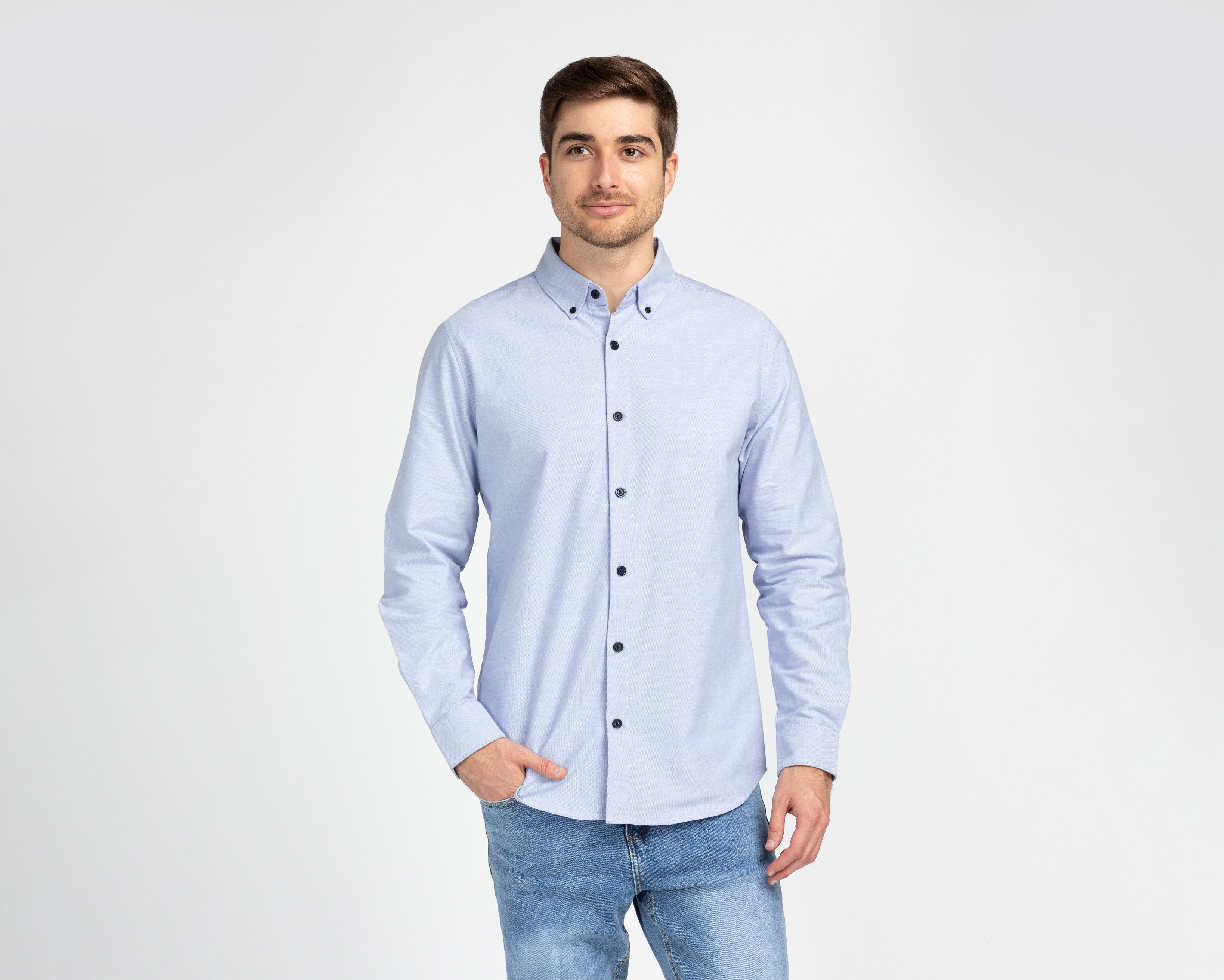 Foto 2 pulgar | Foto 1 | Camisa Casual de Algodón Refill Regular Fit Juvenil